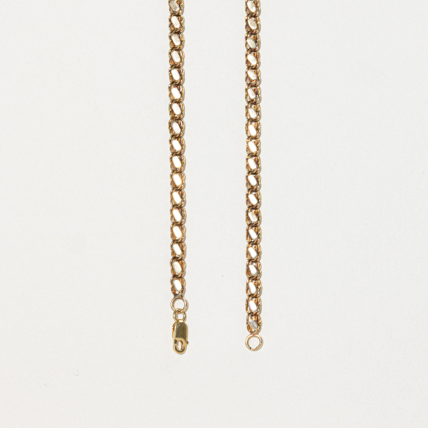 14k Yellow Gold Modified Flat Link Chain | 18"