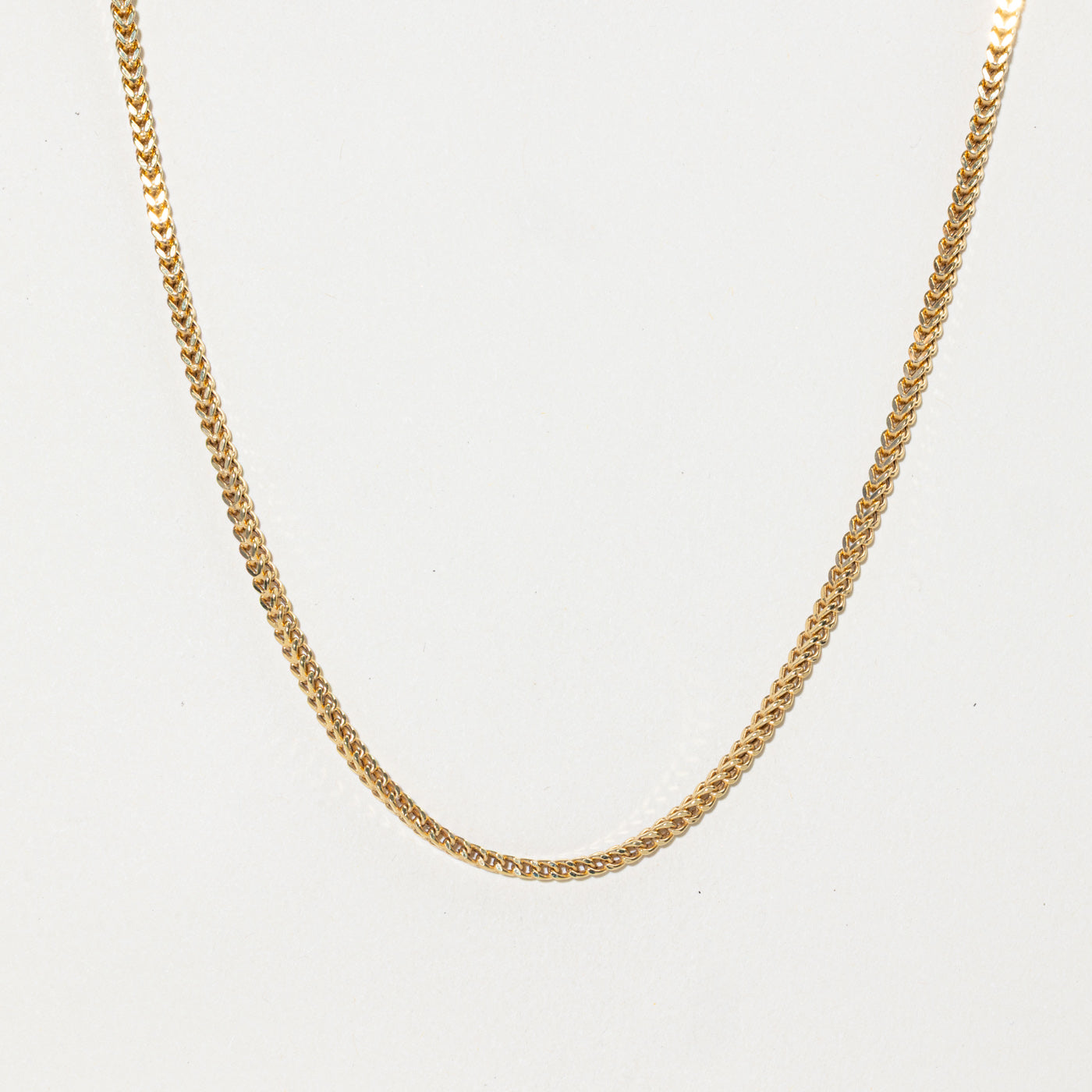 18k Yellow Gold Foxtail Chain | 21.5"