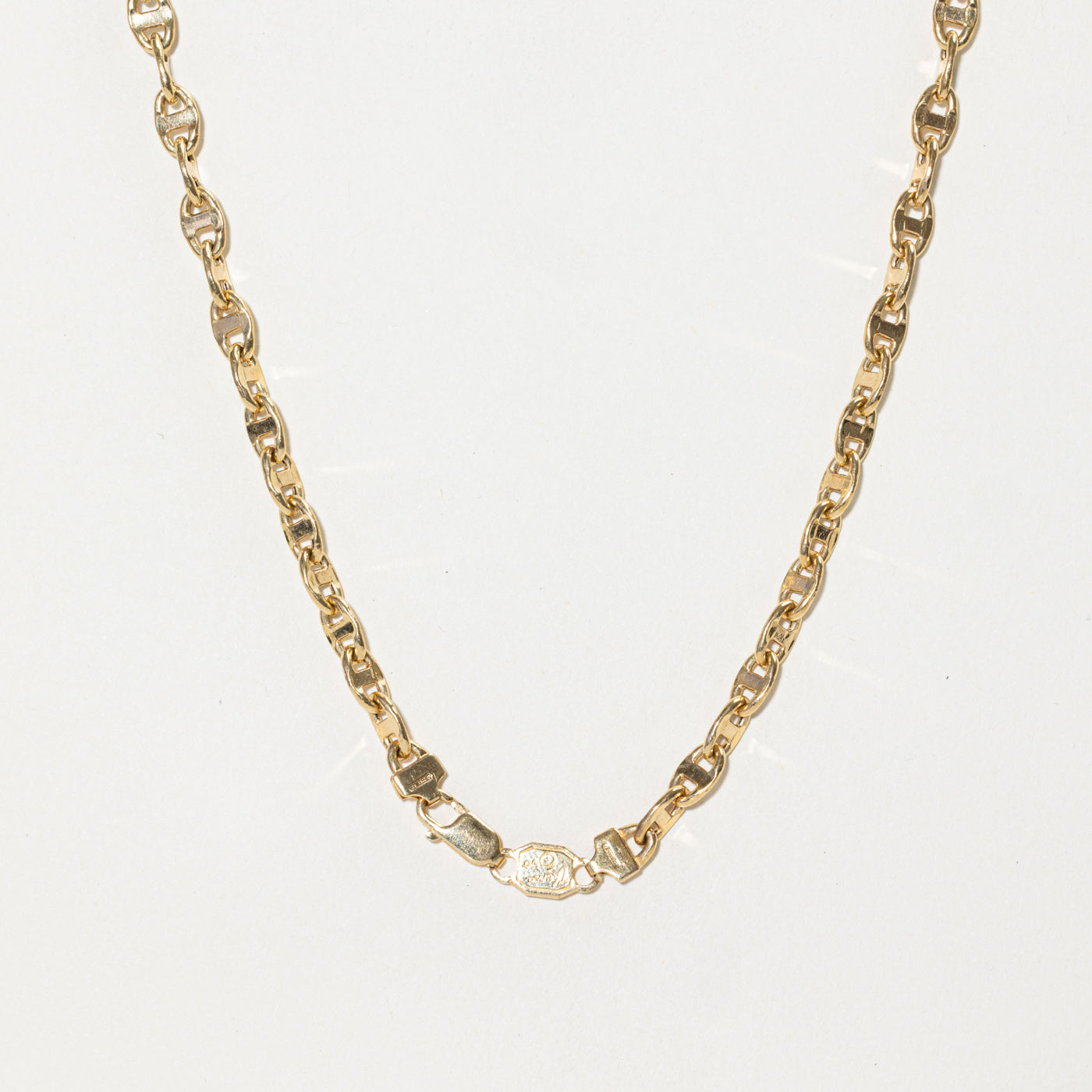 Retro Italian 18k Yellow Gold Anchor Chain | 22"