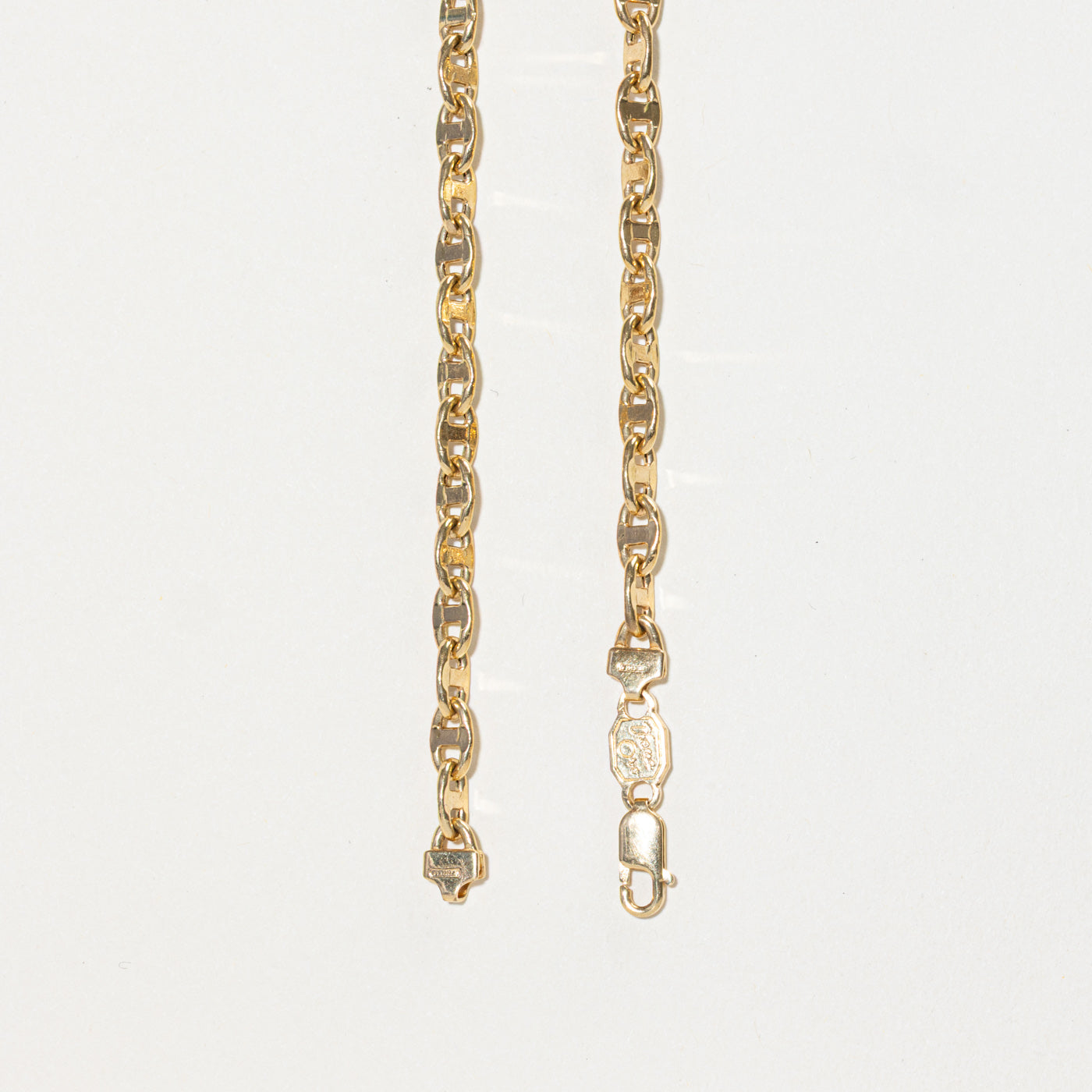 Retro Italian 18k Yellow Gold Anchor Chain | 22"