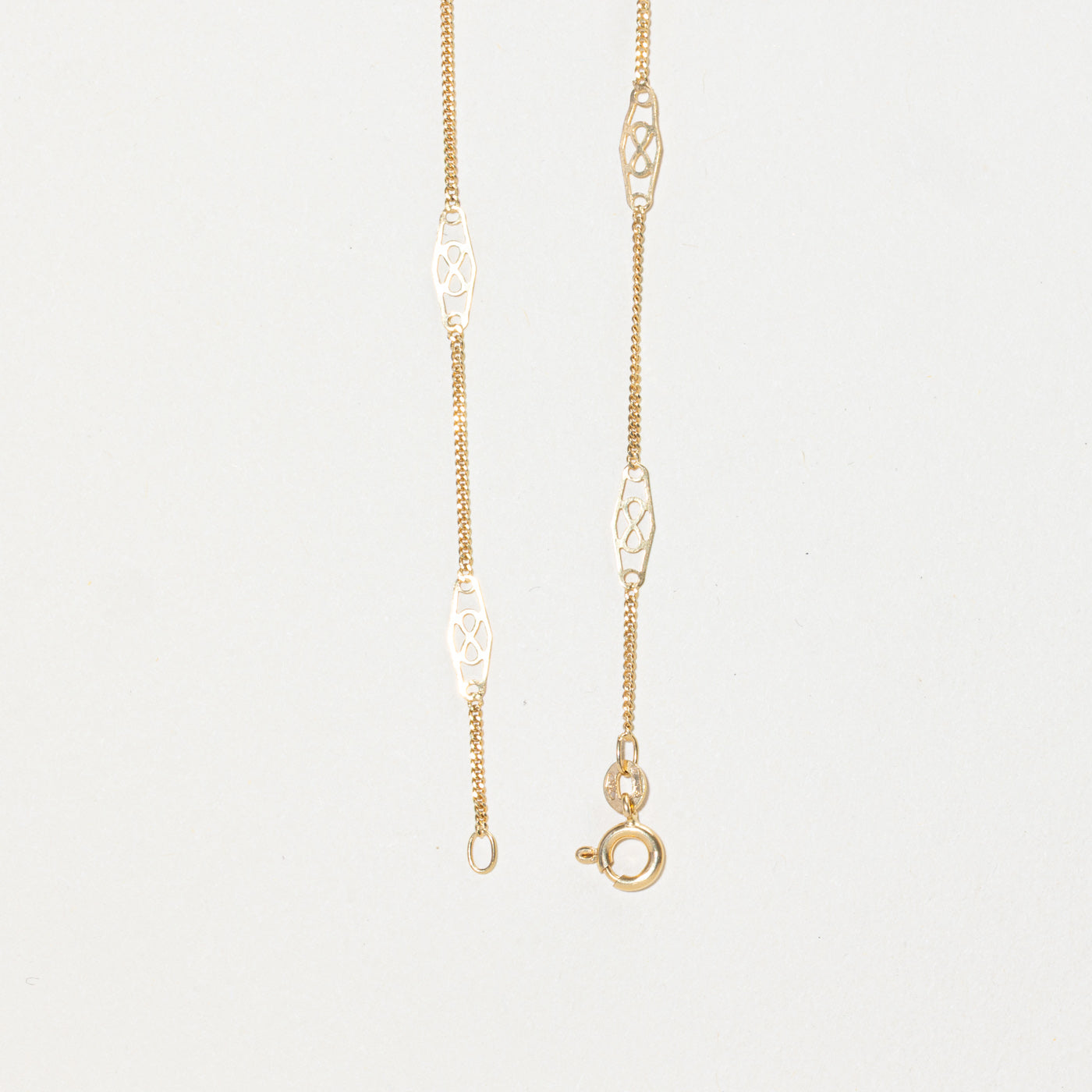 Retro Italian 18k Yellow Gold Filigree Chain | 17.5"