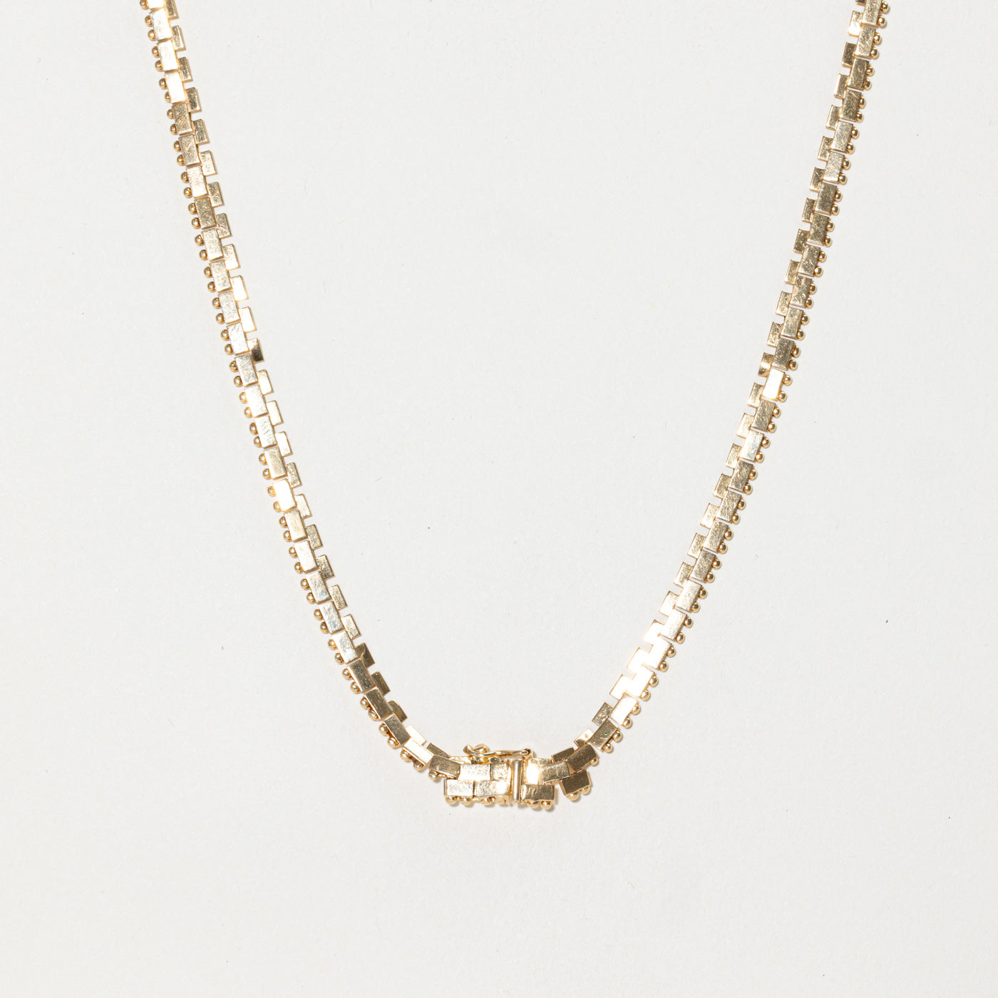 18k Yellow Gold Tiered Chain | 17"