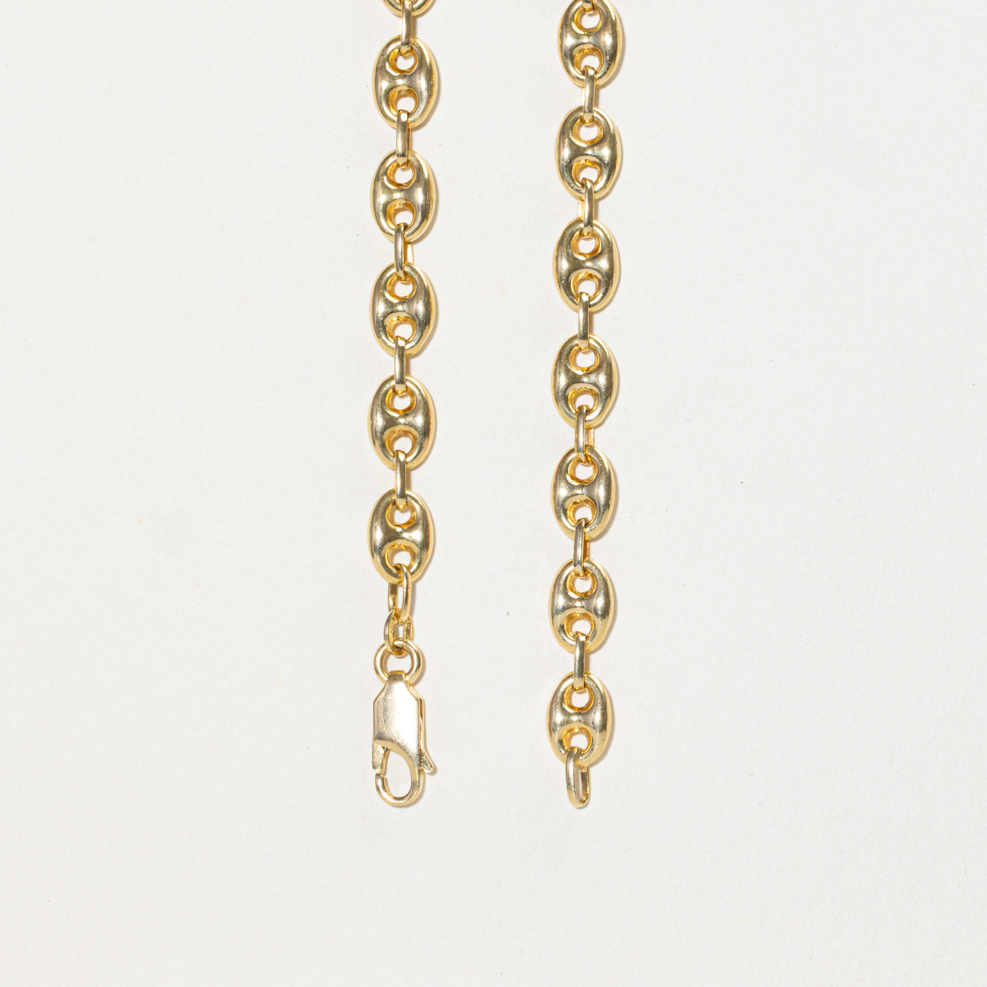 18k Yellow Gold Puffed Anchor Chain | 18"