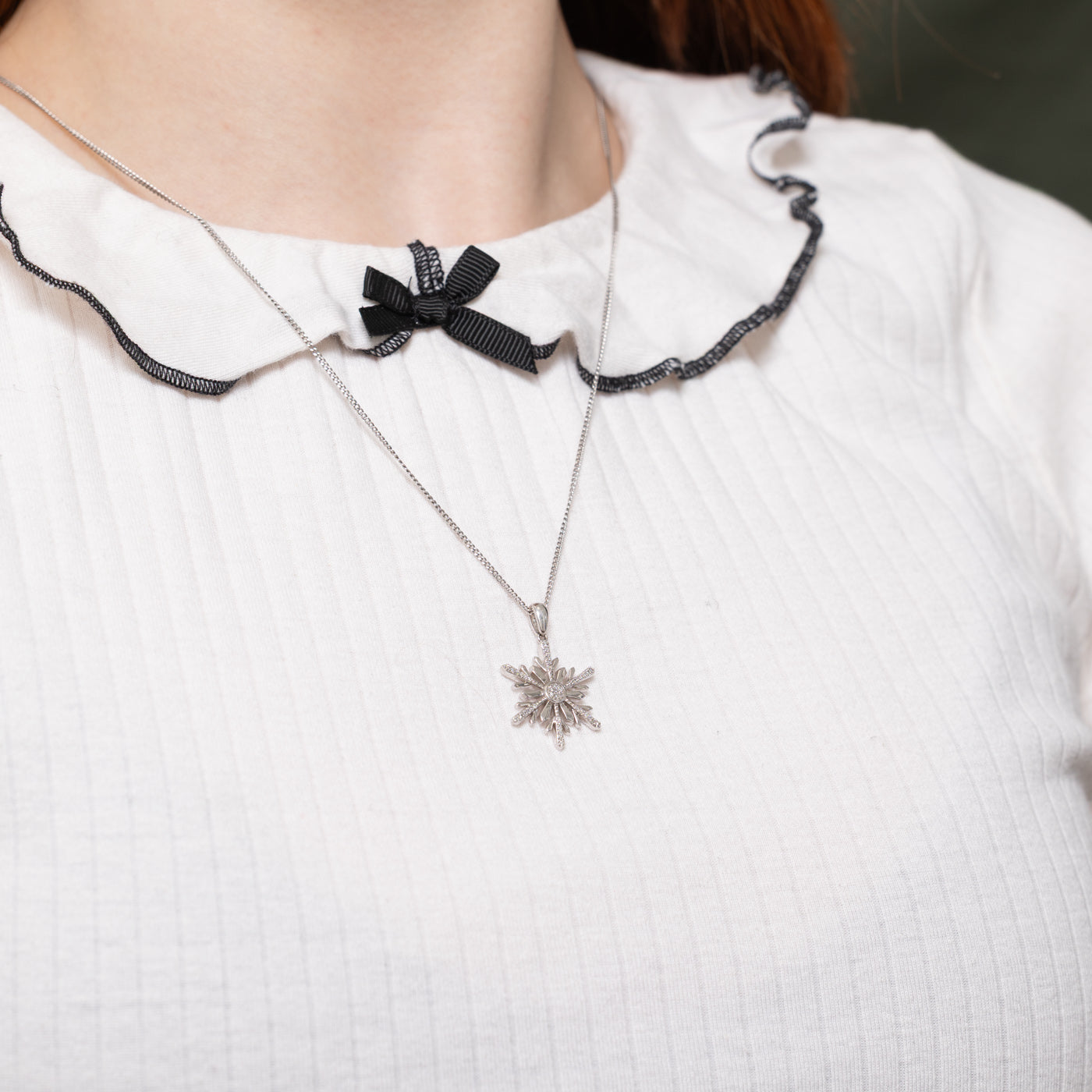 Diamond Snowflake Pendant | 0.04ctw