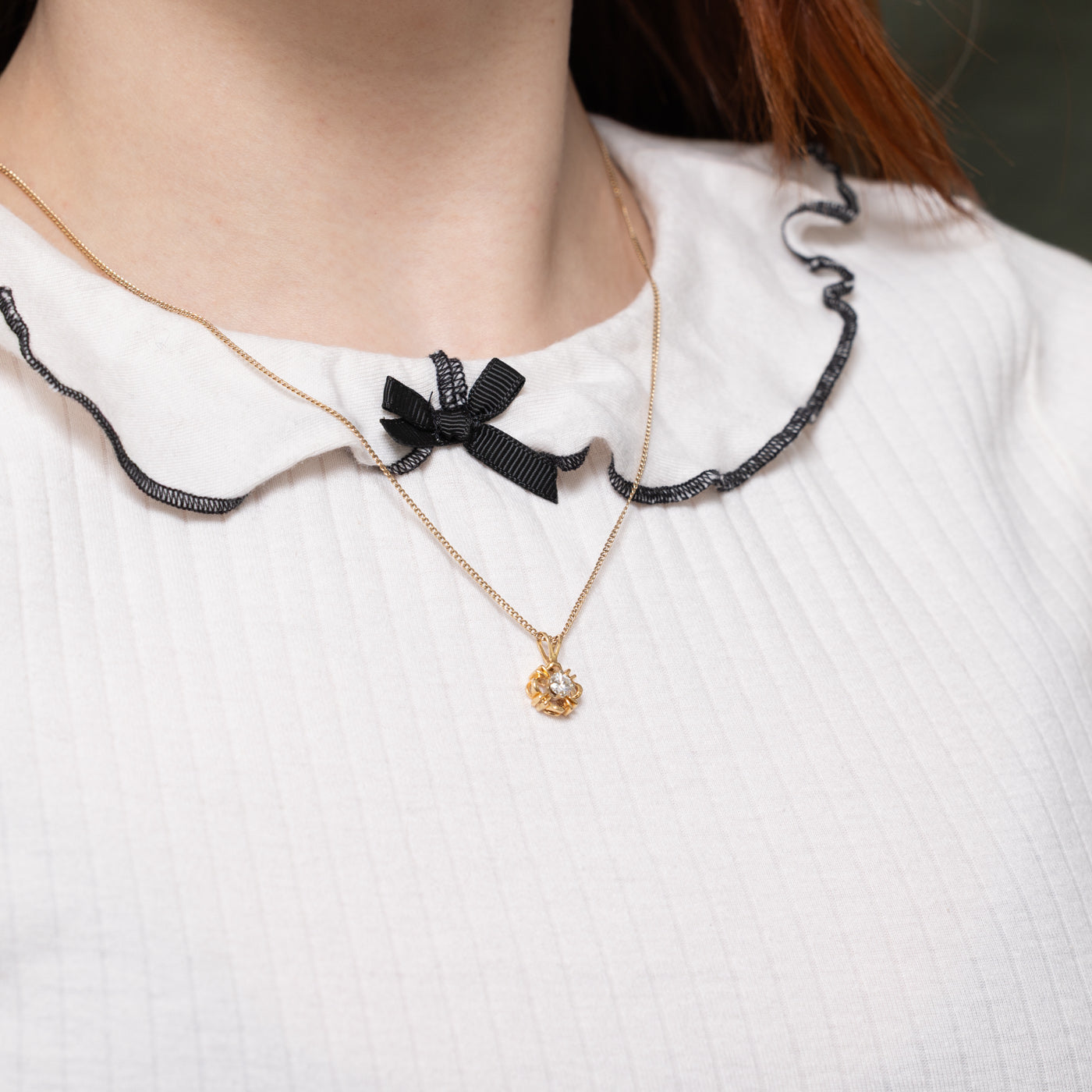 Diamond Open Clover Pendant | 0.27ct