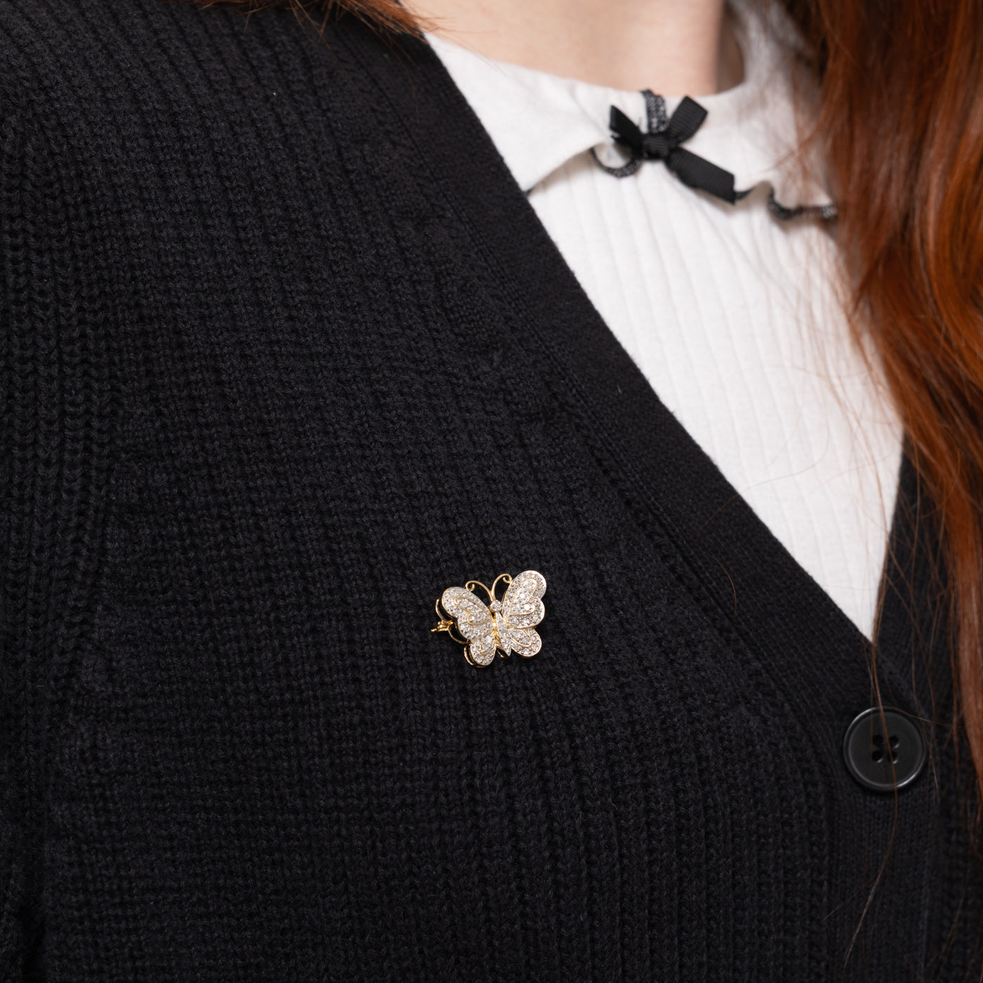 Diamond Butterfly Brooch | 0.54ctw