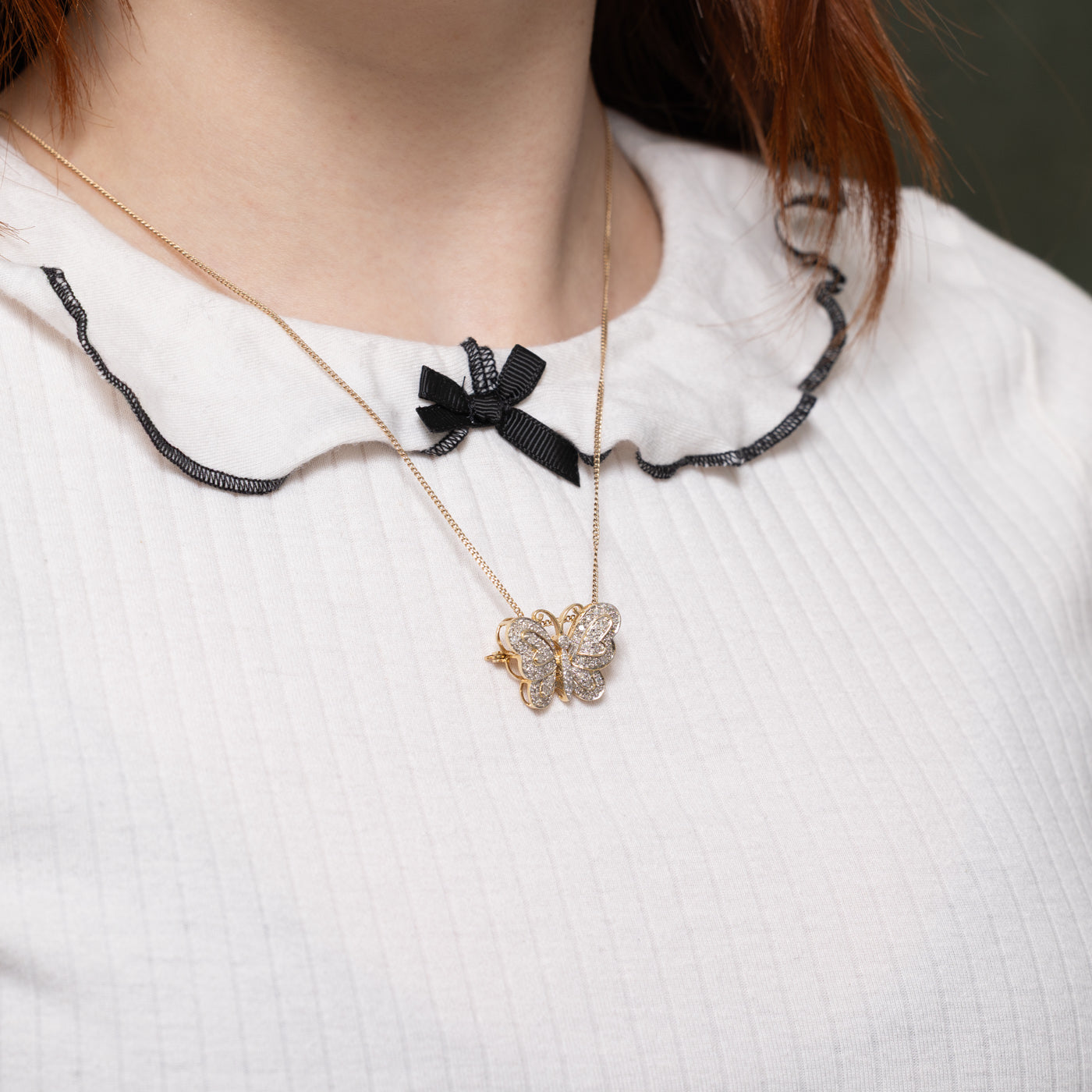 Diamond Butterfly Brooch | 0.54ctw