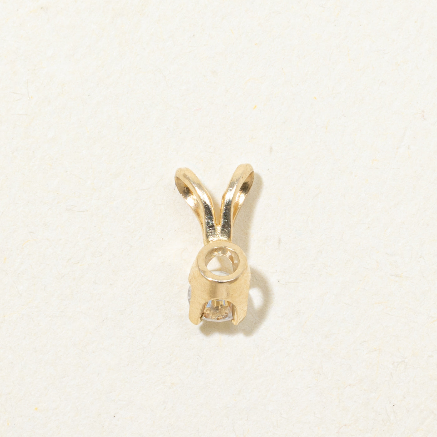 18k Solitaire Diamond Pendant | 0.13ct