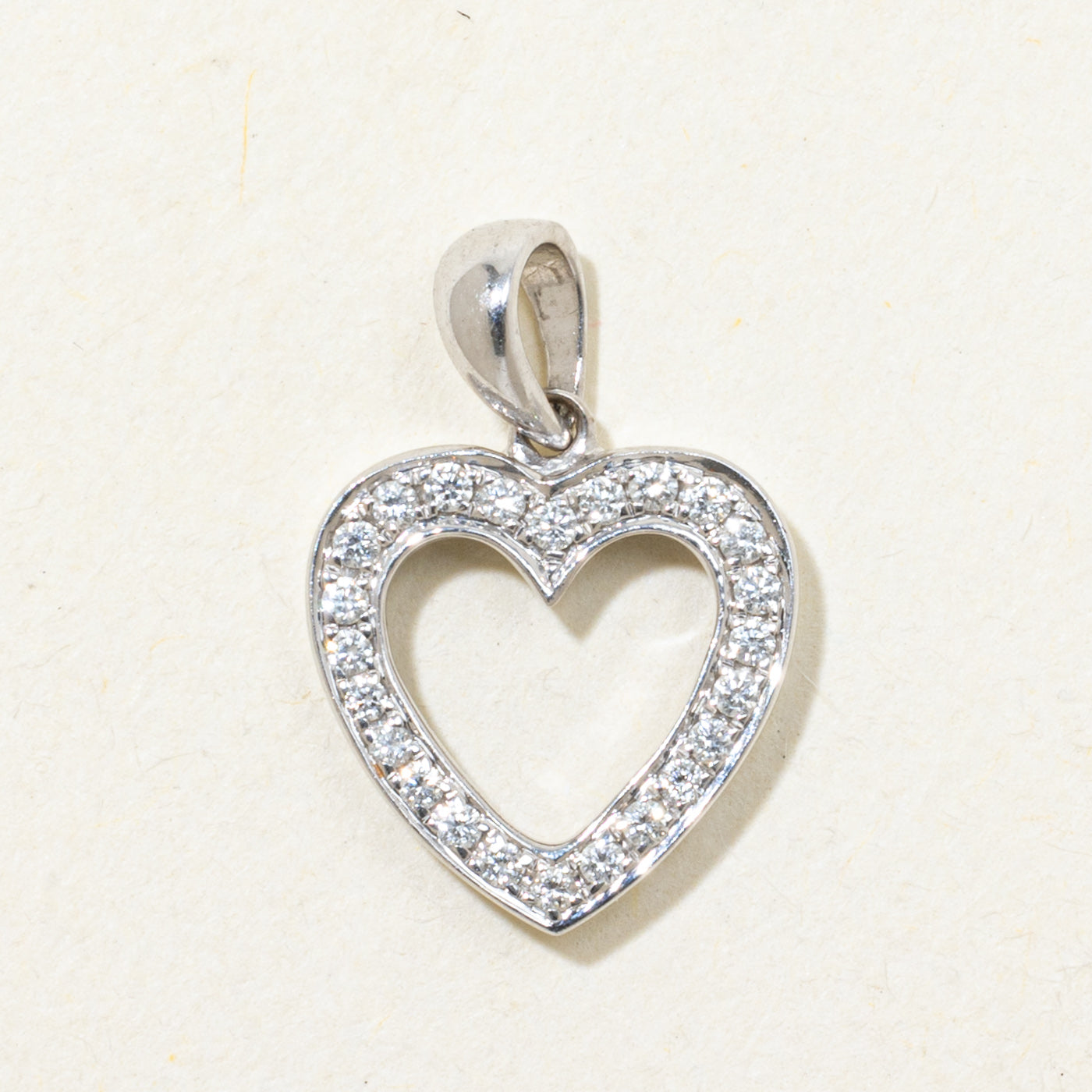 Diamond Open Heart Pendant | 0.05ctw