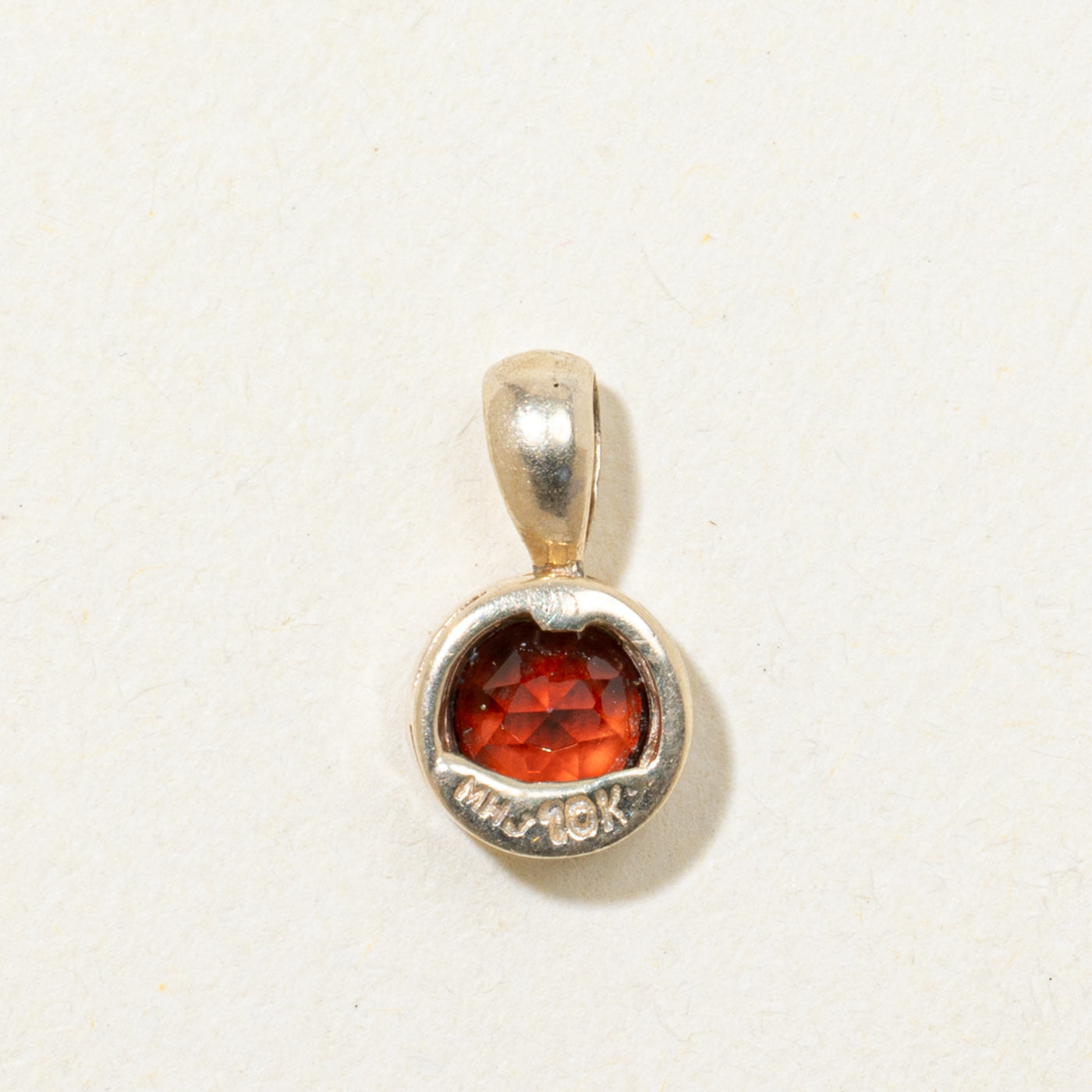 Bezel Set Garnet Pendant | 0.58ct