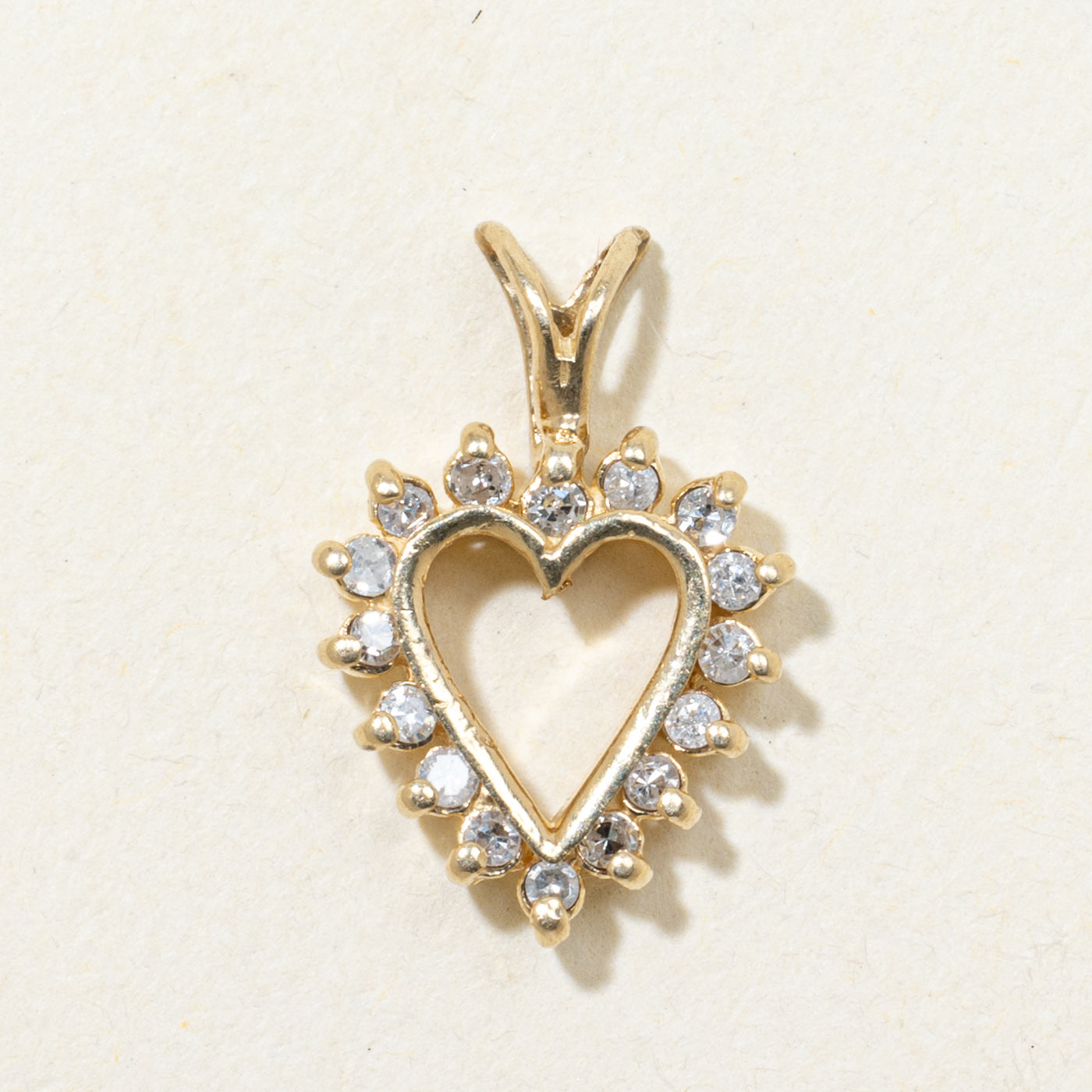 Diamond Petal Open Heart Pendant | 0.08ctw