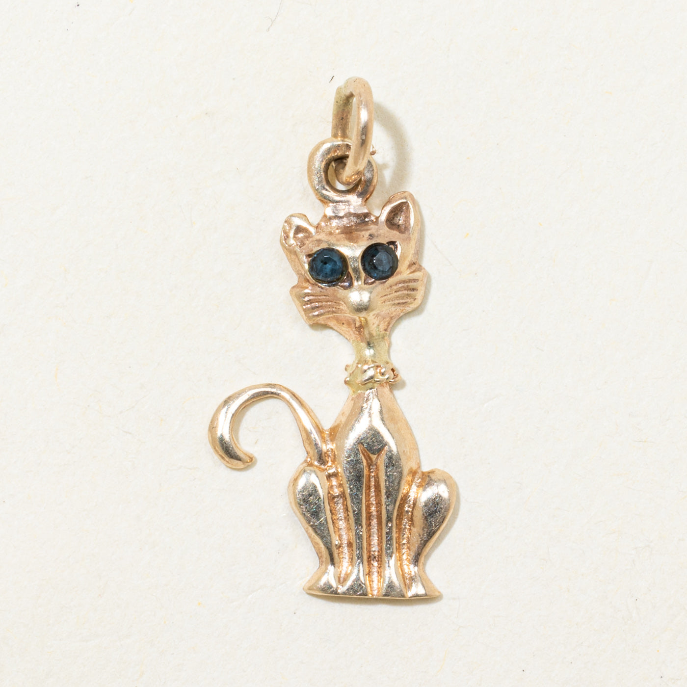 Sapphire Cat Charm | 0.03ctw