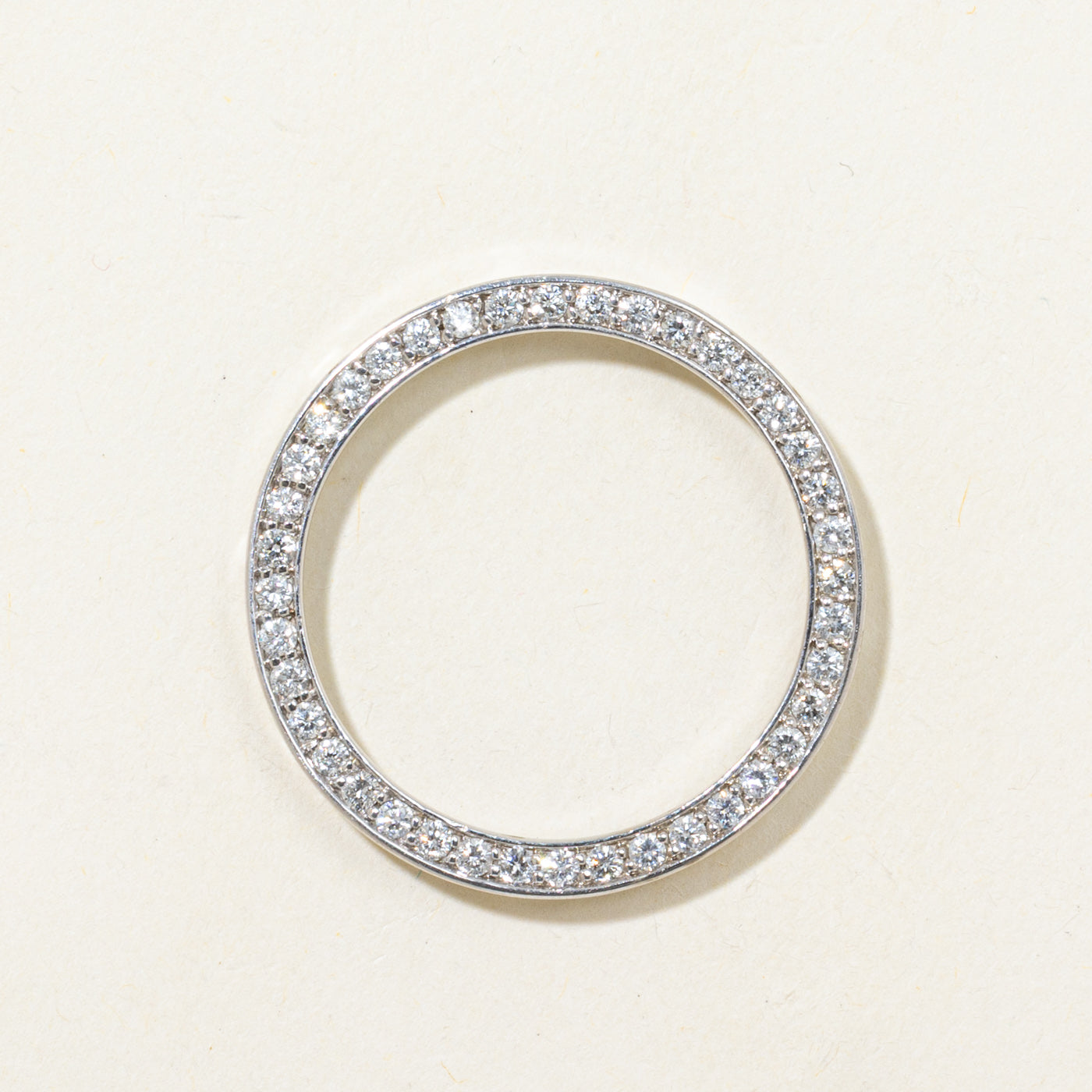 White Gold Diamond Halo Circle Pendant | 0.80ctw
