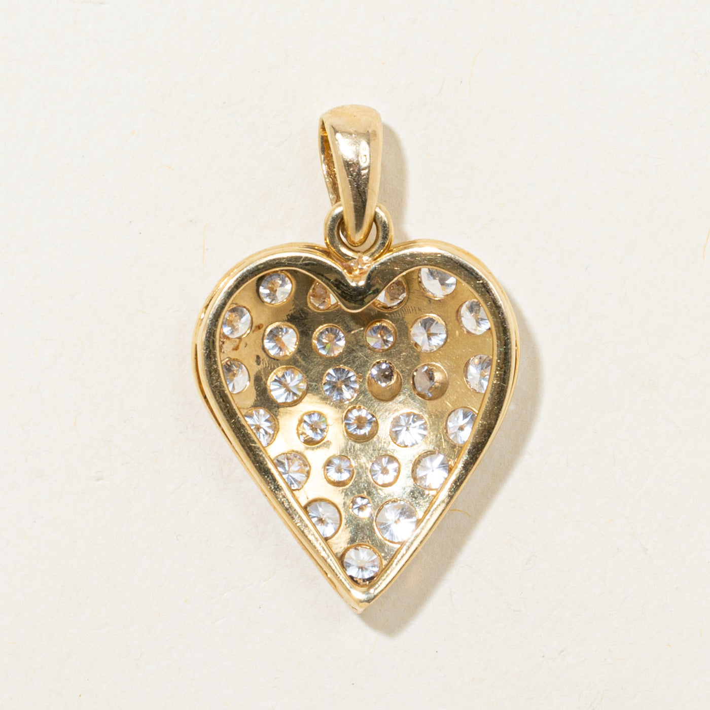 18k Diamond Cluster Heart Pendant | 1.70ctw