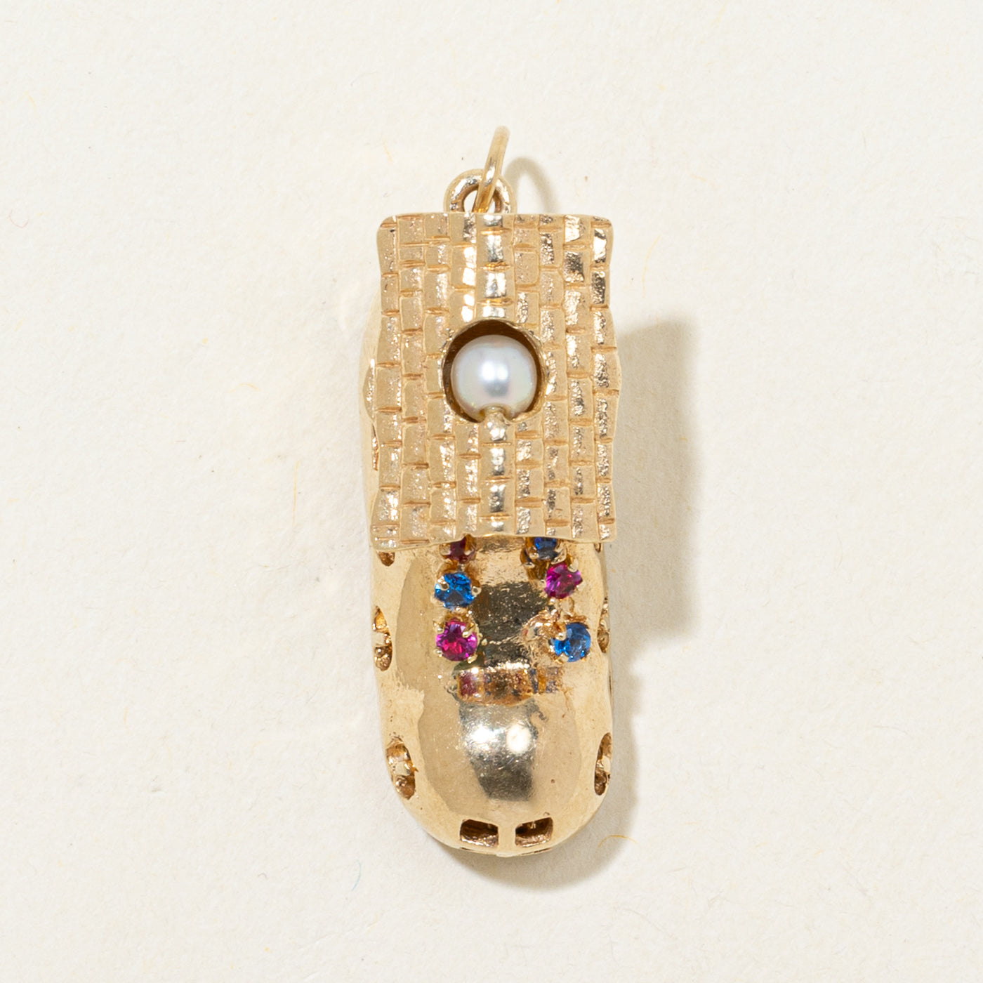 Multi Gemstone Shoe House Charm | 0.16ctw