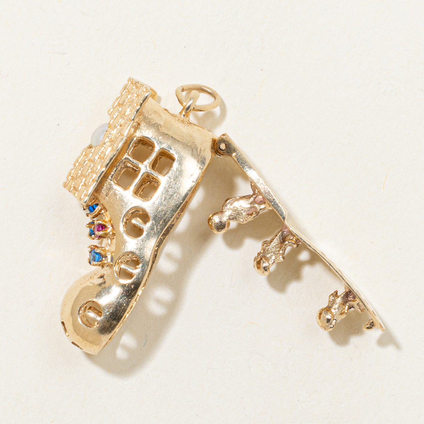 Multi Gemstone Shoe House Charm | 0.16ctw