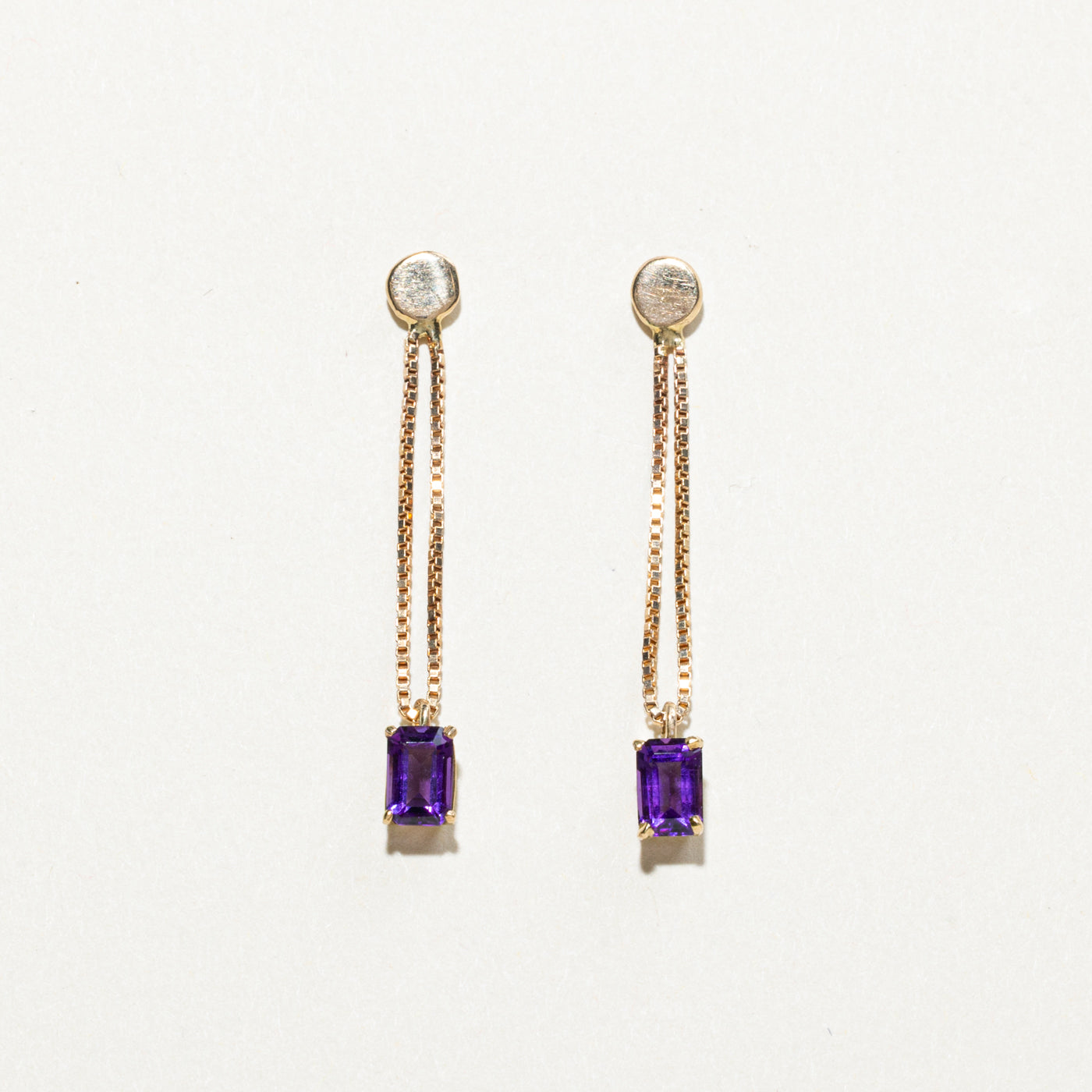 Boucles d'oreilles pendantes en améthyste 10 carats | 0,92 ct