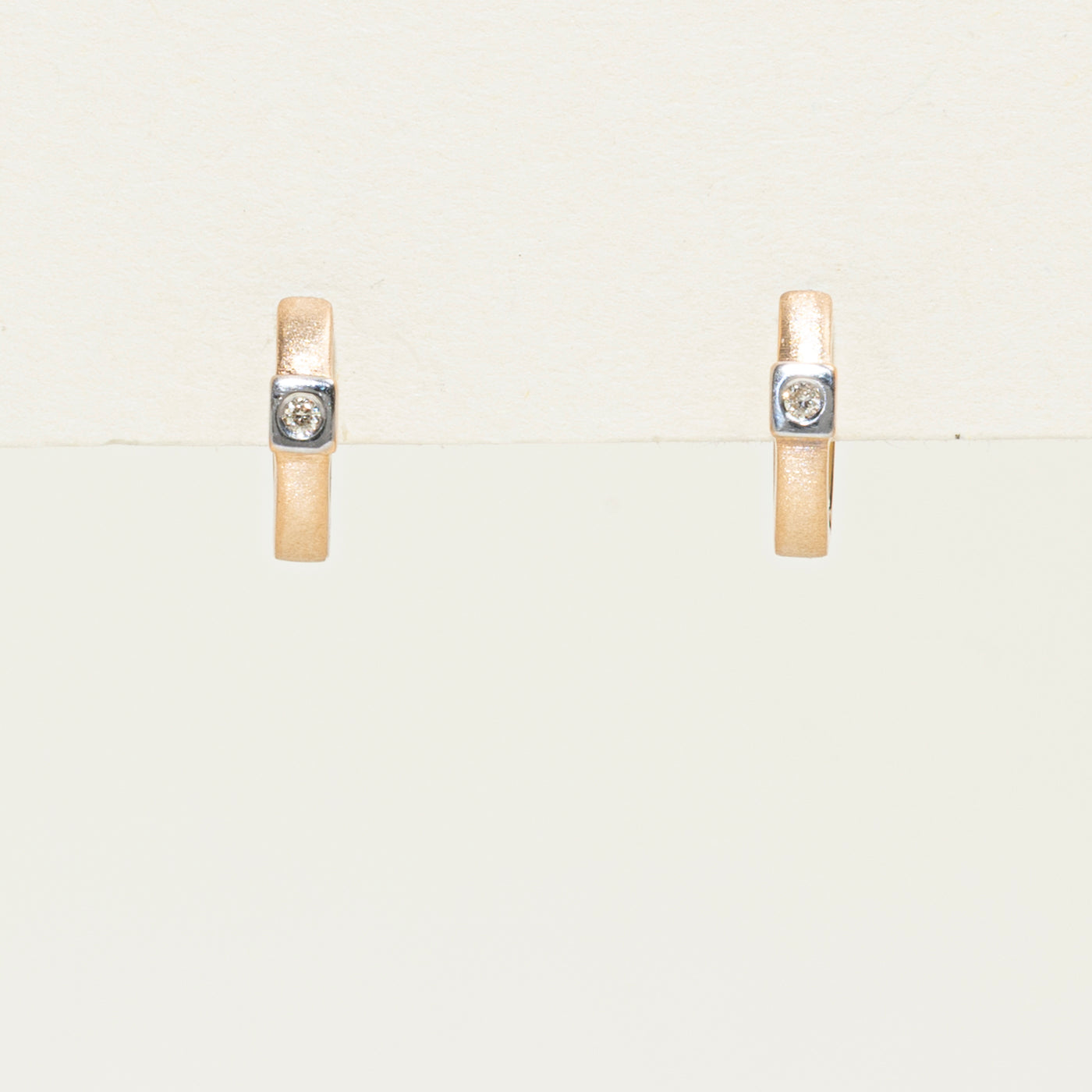 14K Diamond Huggie Earrings