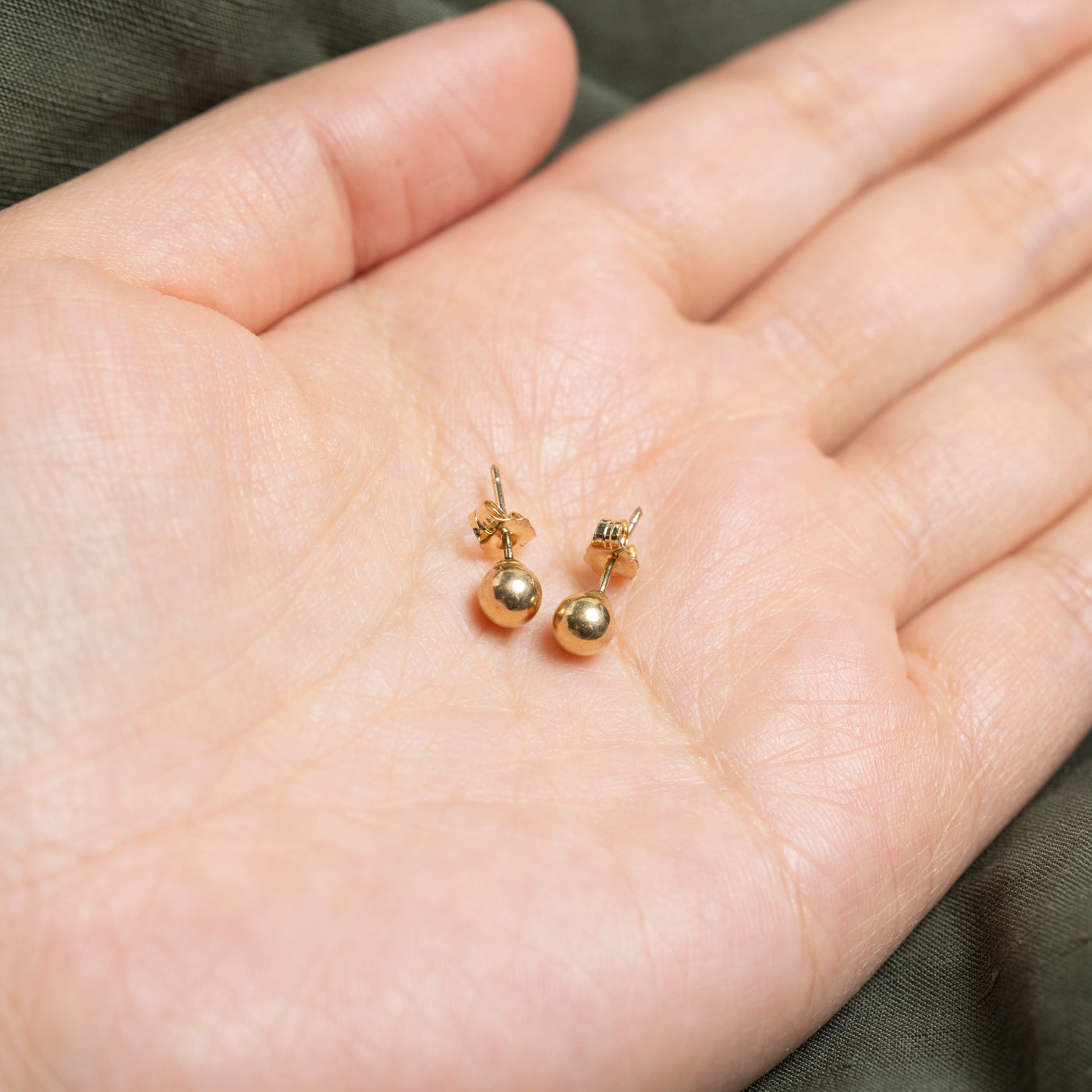 14K Ball Stud Earrings