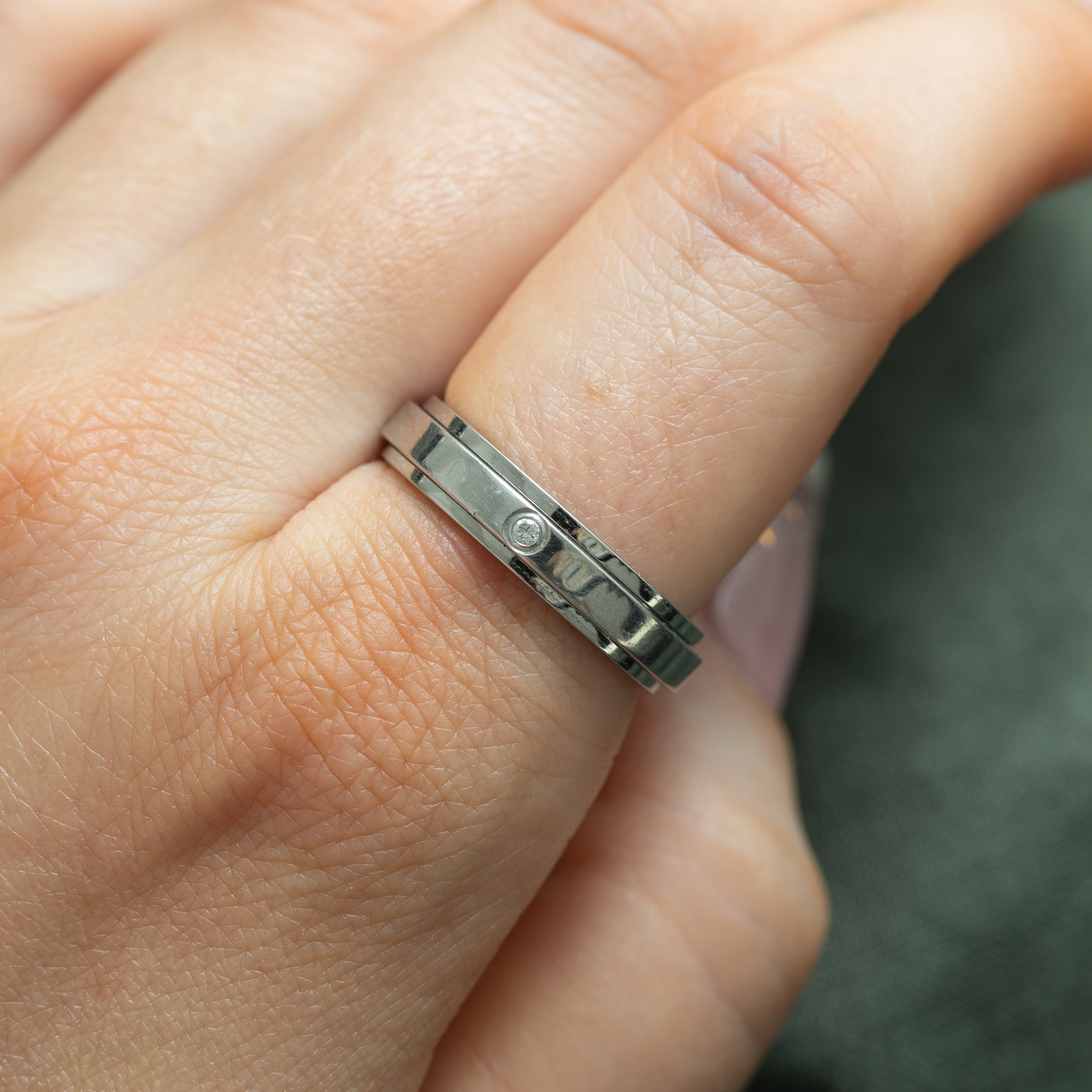 'Piaget' Platinum Possession Ring | 0.01ctw | SZ 9.5 |
