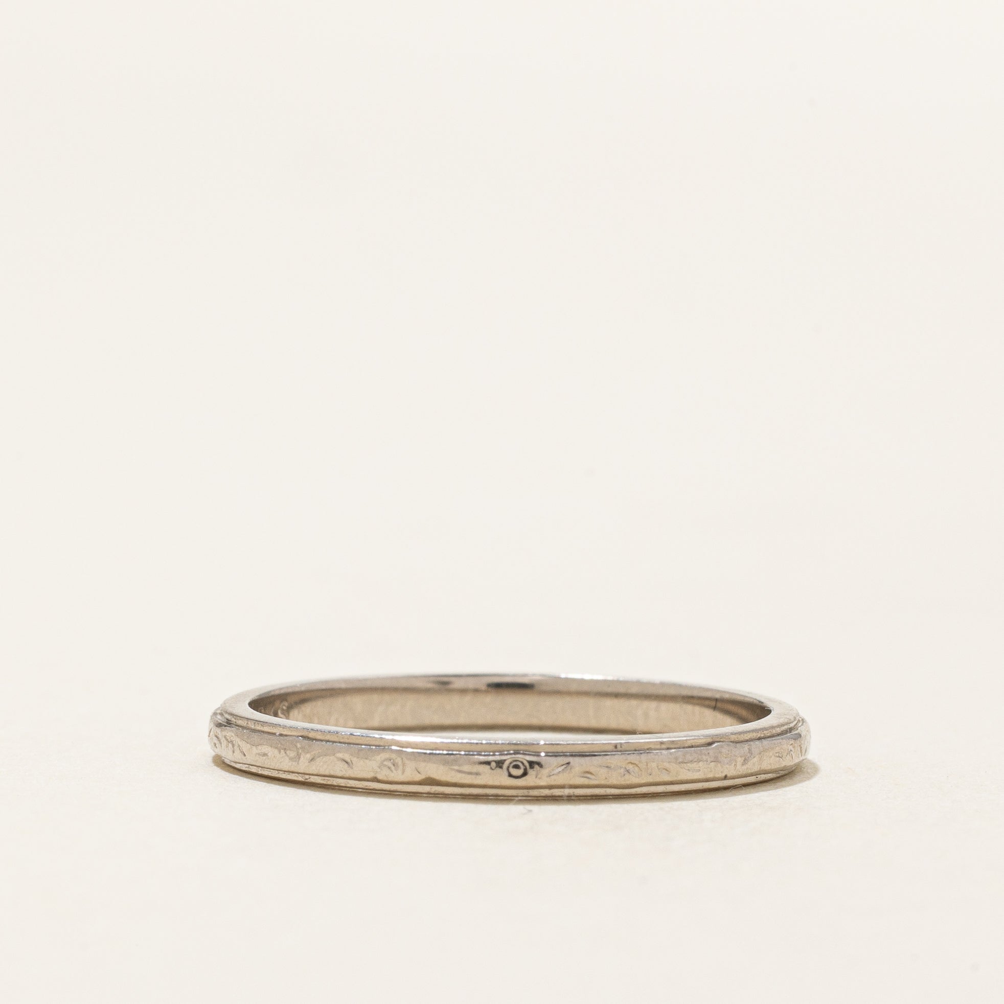 'Birks' Engraved Thin Stacking Band | SZ 6.5 |