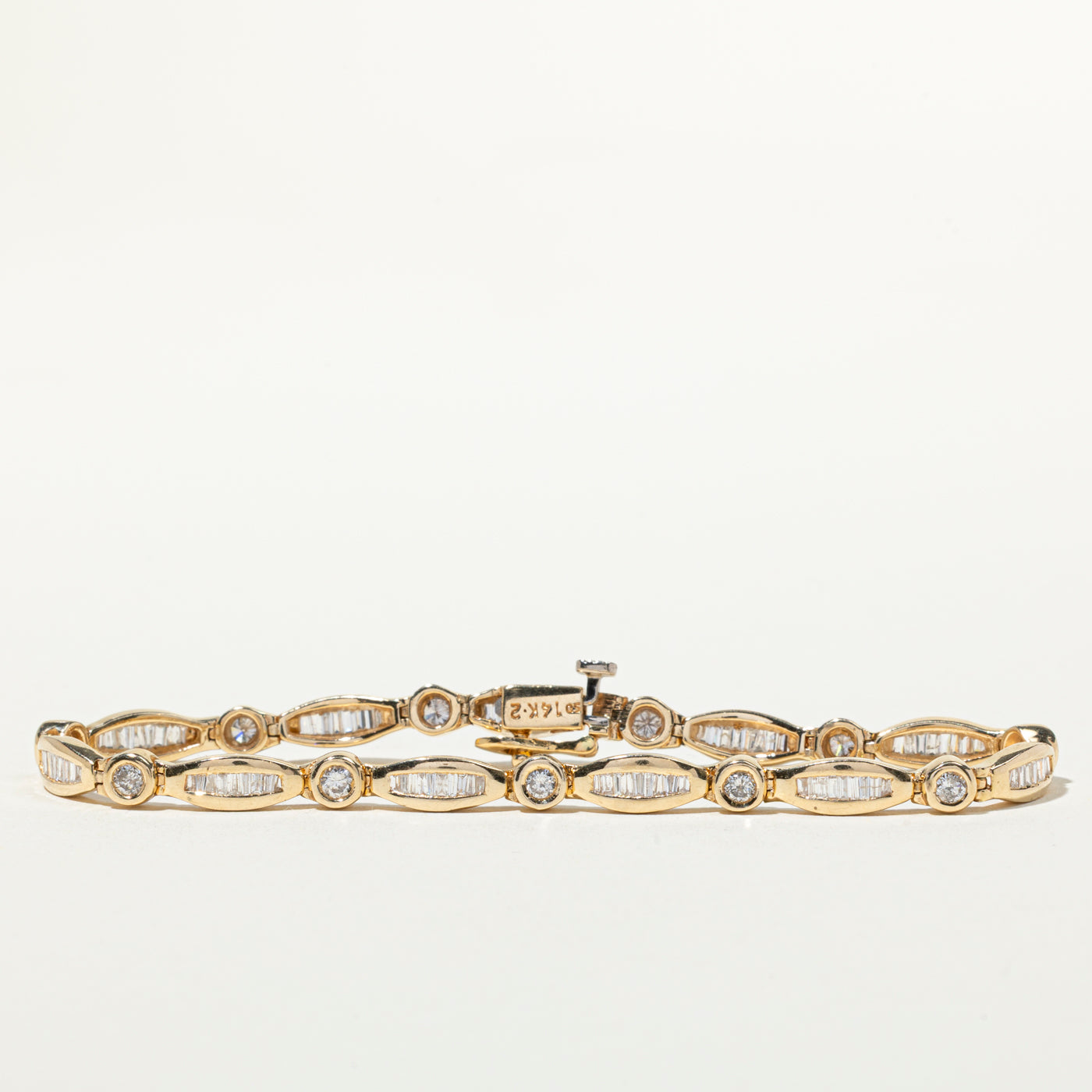 Bracelet tennis en diamants | 0,66 ct, 1,34 ct | 17,8 cm