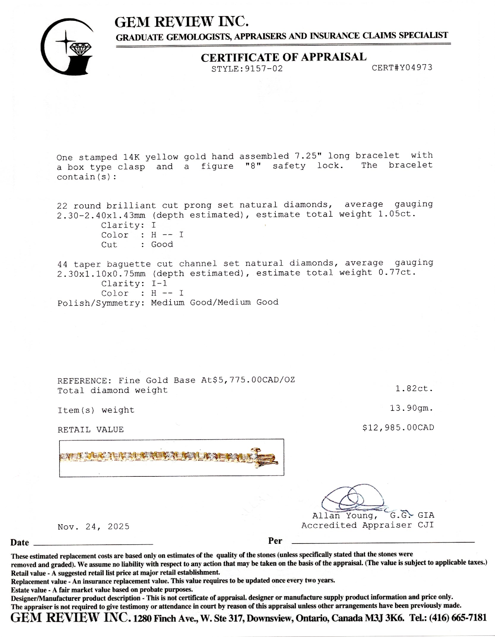 Diamond Tennis Bracelet | 1.82ctw | 7.25"