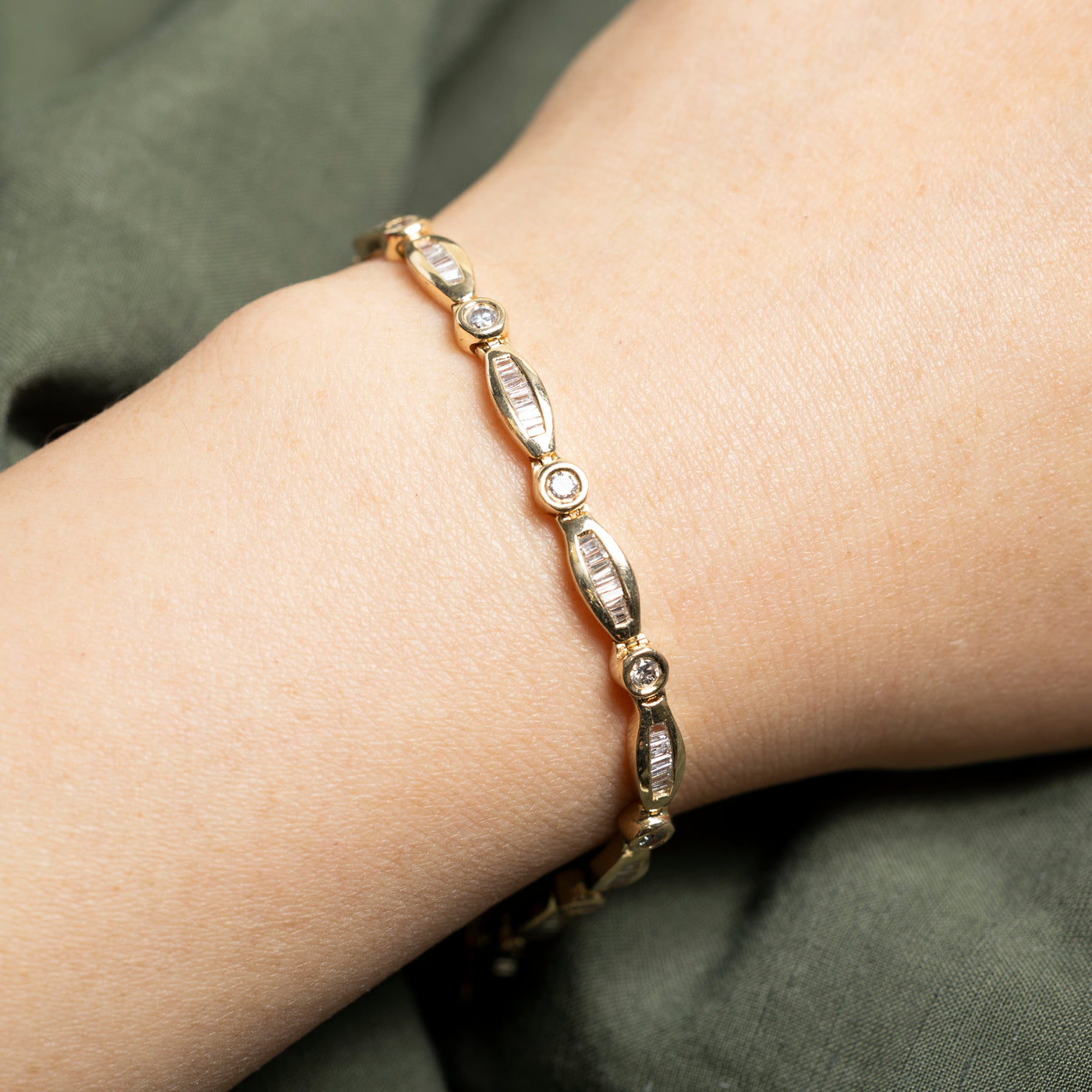 Bracelet tennis en diamants | 0,66 ct, 1,34 ct | 17,8 cm