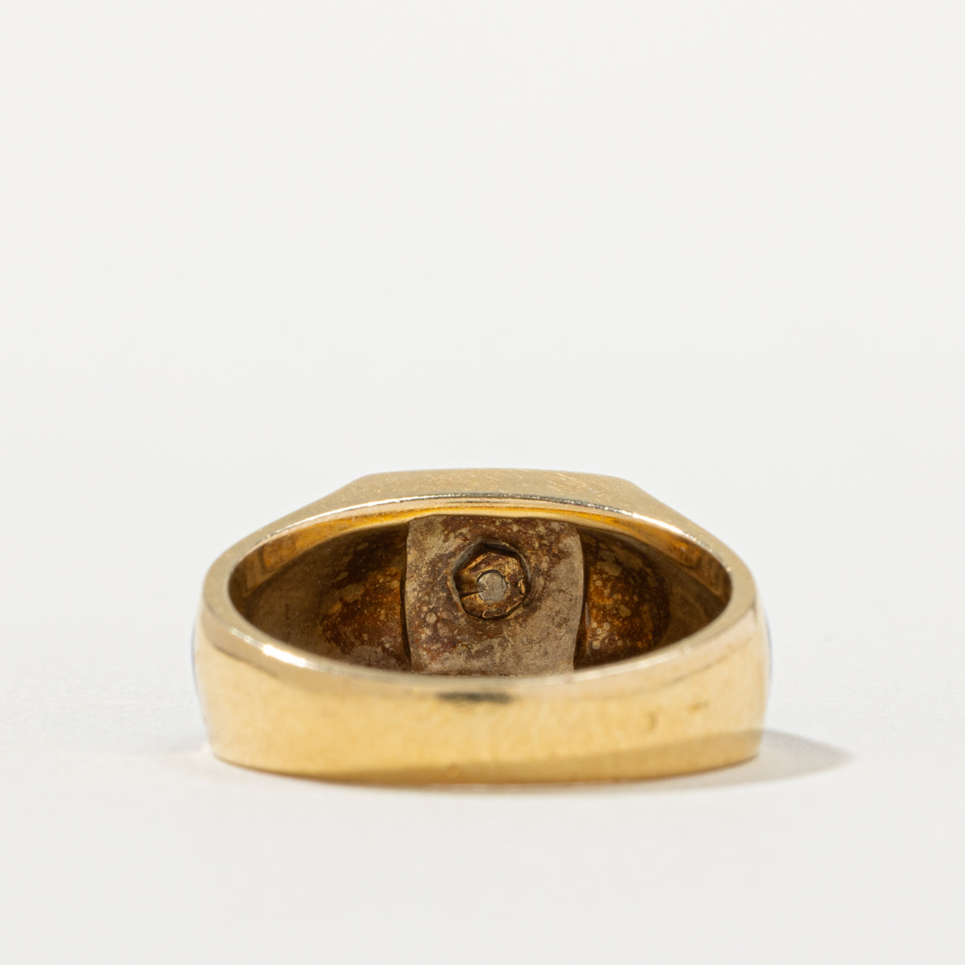 18k Diamond & Enamel Geometric Ring | 0.04ctw | SZ 7