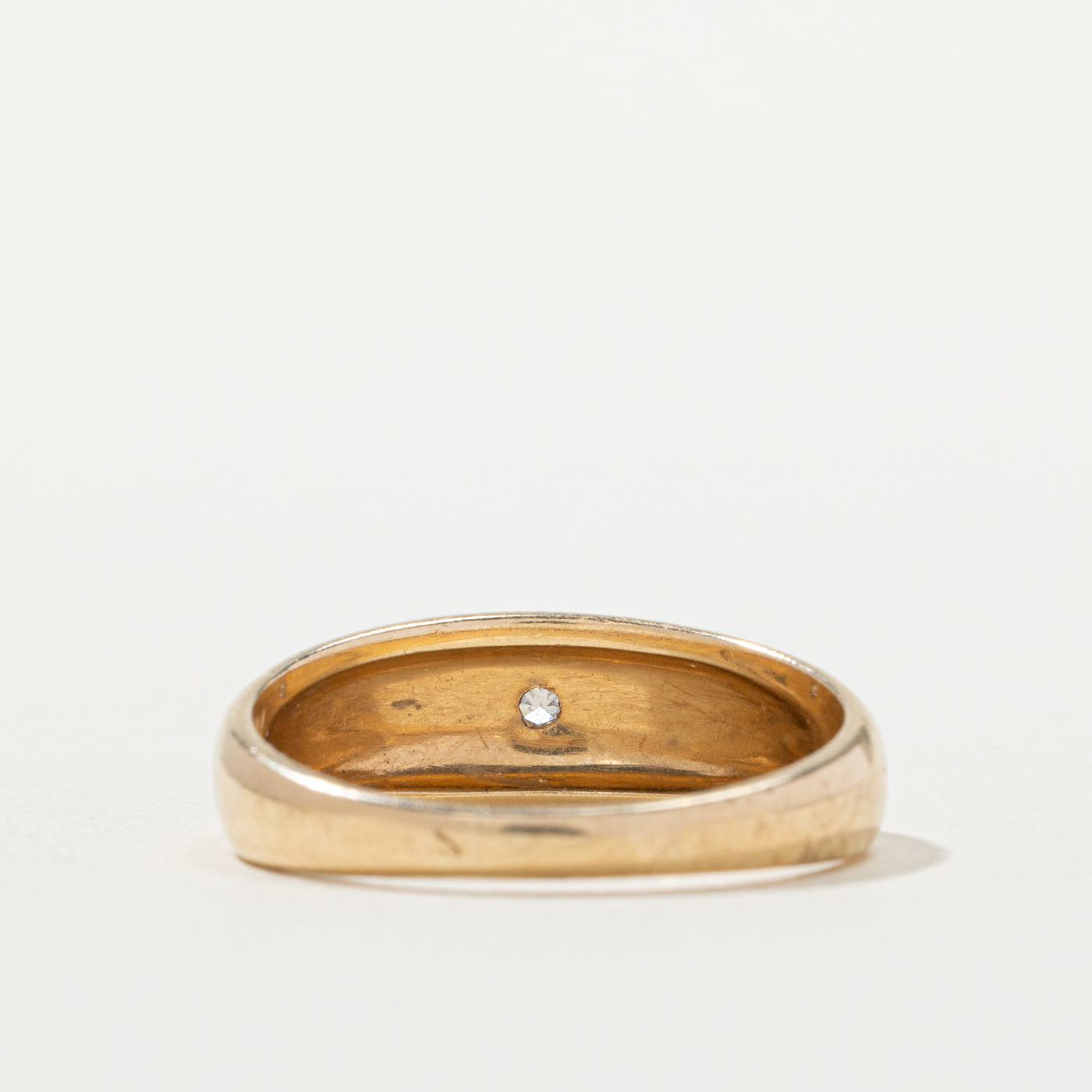 14k Star Set Diamond Engraved Band | 0.02ctw | SZ 9