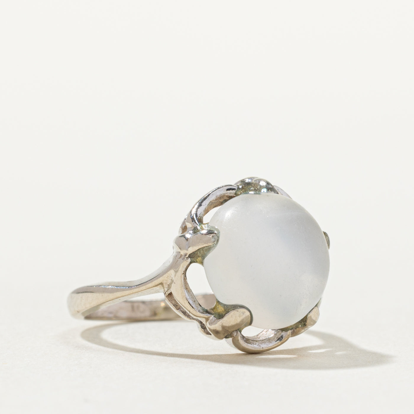 10k Solitaire Cat's Eye Ring | 3.50ct | SZ 4