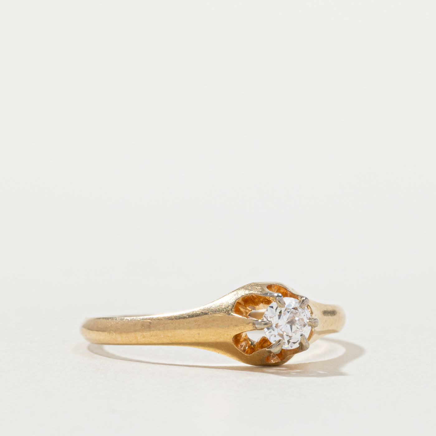 Antique ‘Dingwall’ 18k Old European Cut Diamond Ring | 0.20ct VS2 G/H | SZ 8.25