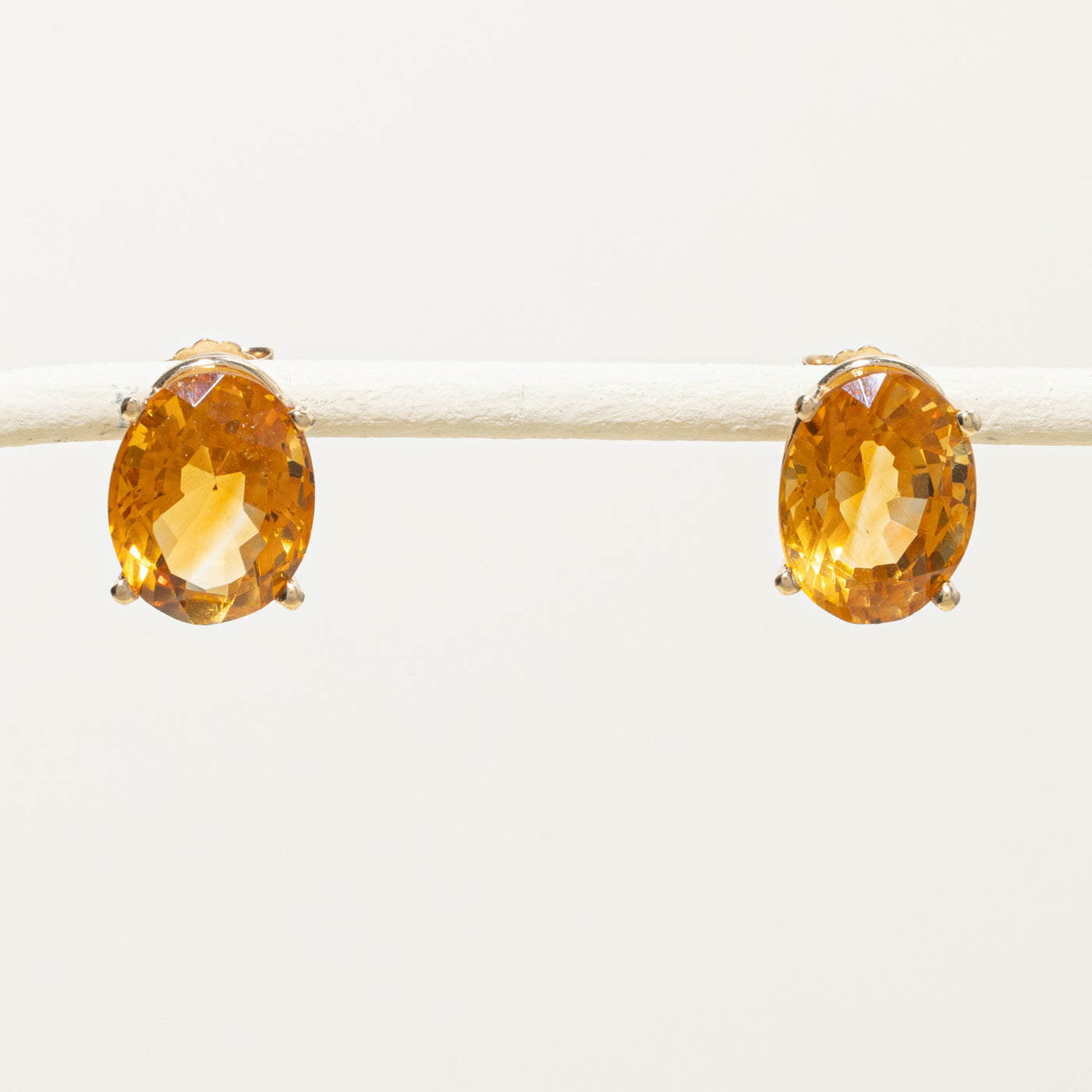 Italian 14k Citrine Stud Earrings | 12.00ctw
