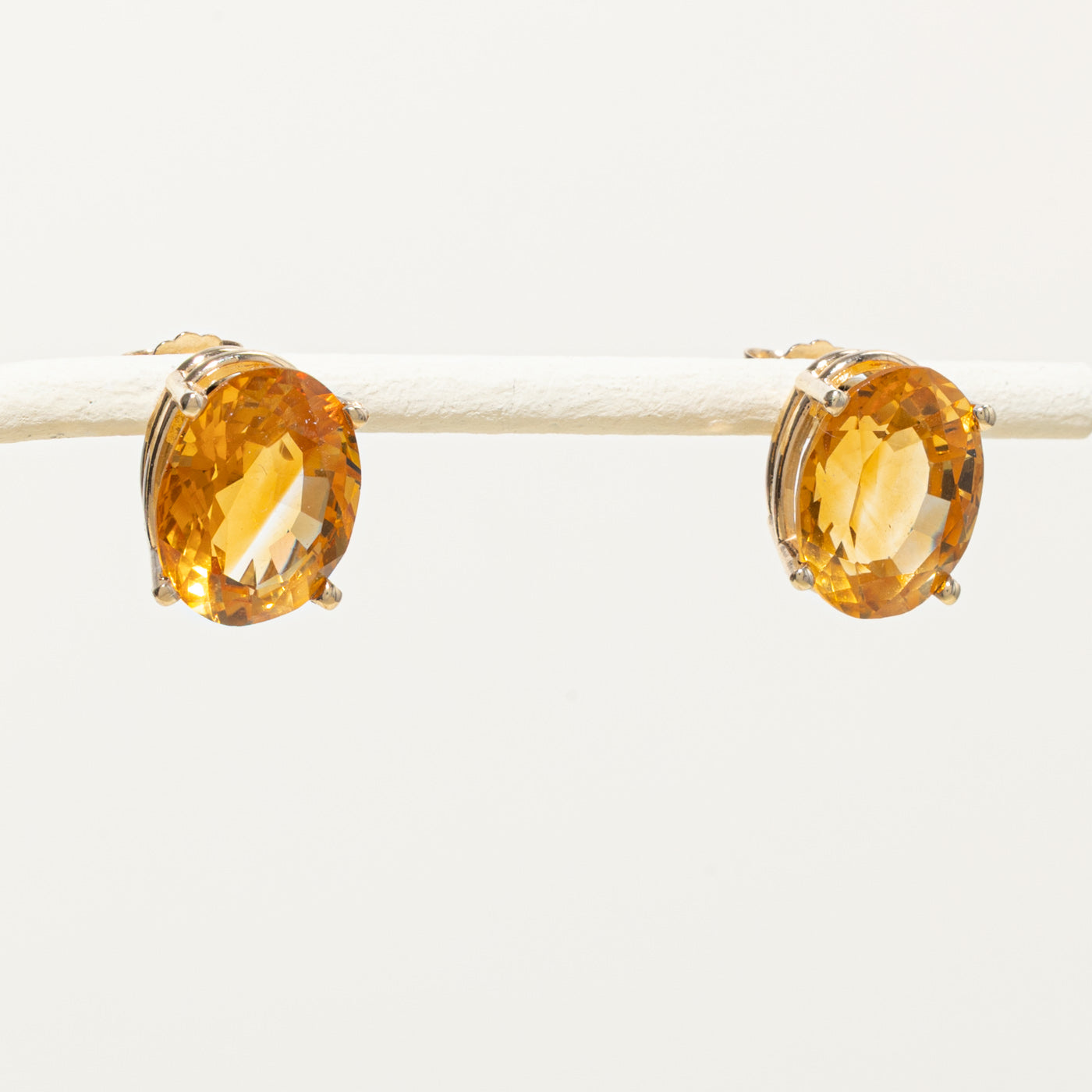 Italian 14k Citrine Stud Earrings | 12.00ctw