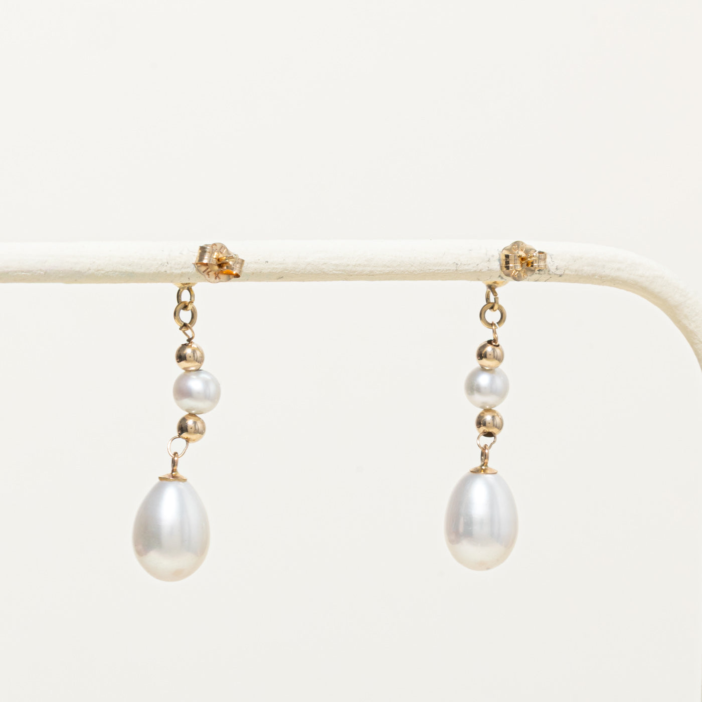14k Pearl Drop Earrings