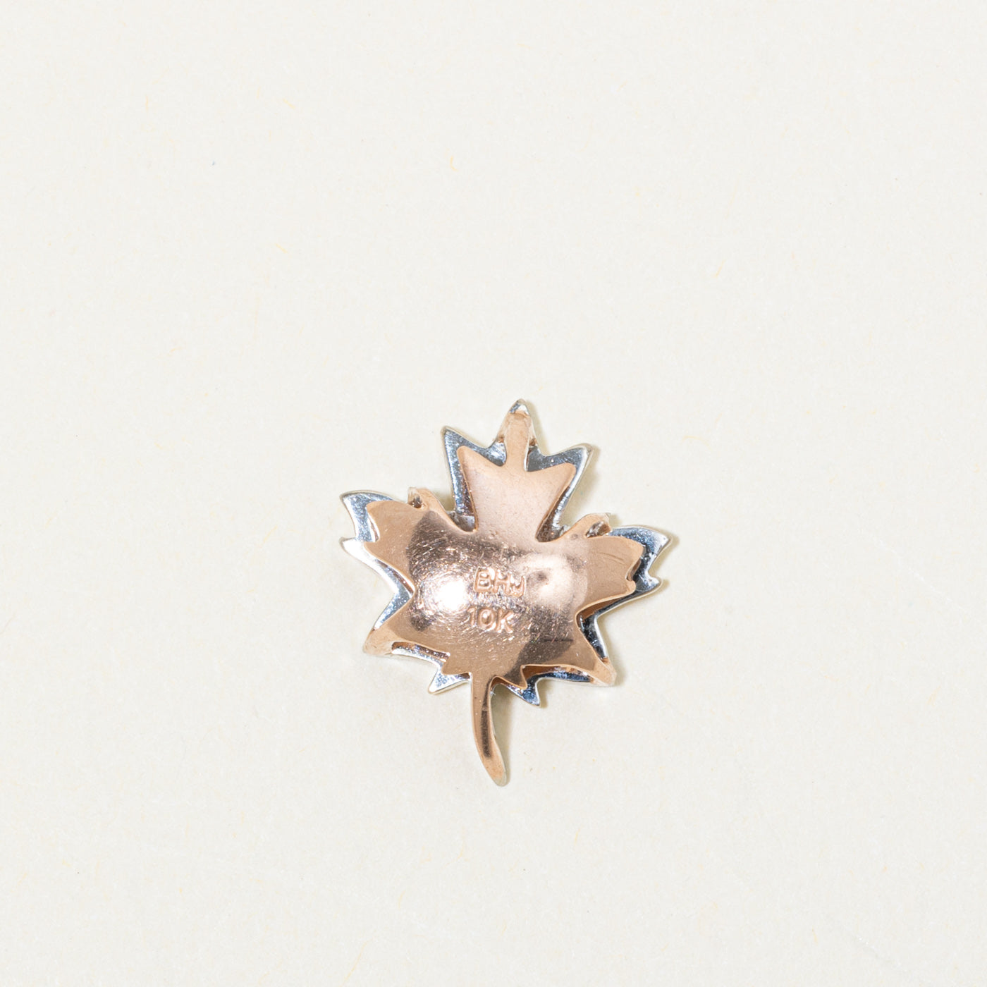 10k Diamond Maple Leaf Pendant