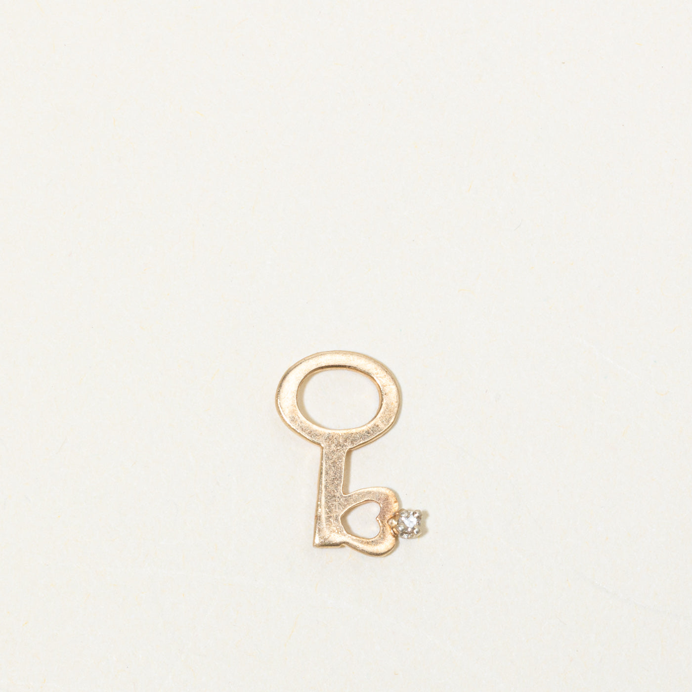 10k Diamond Key Charm