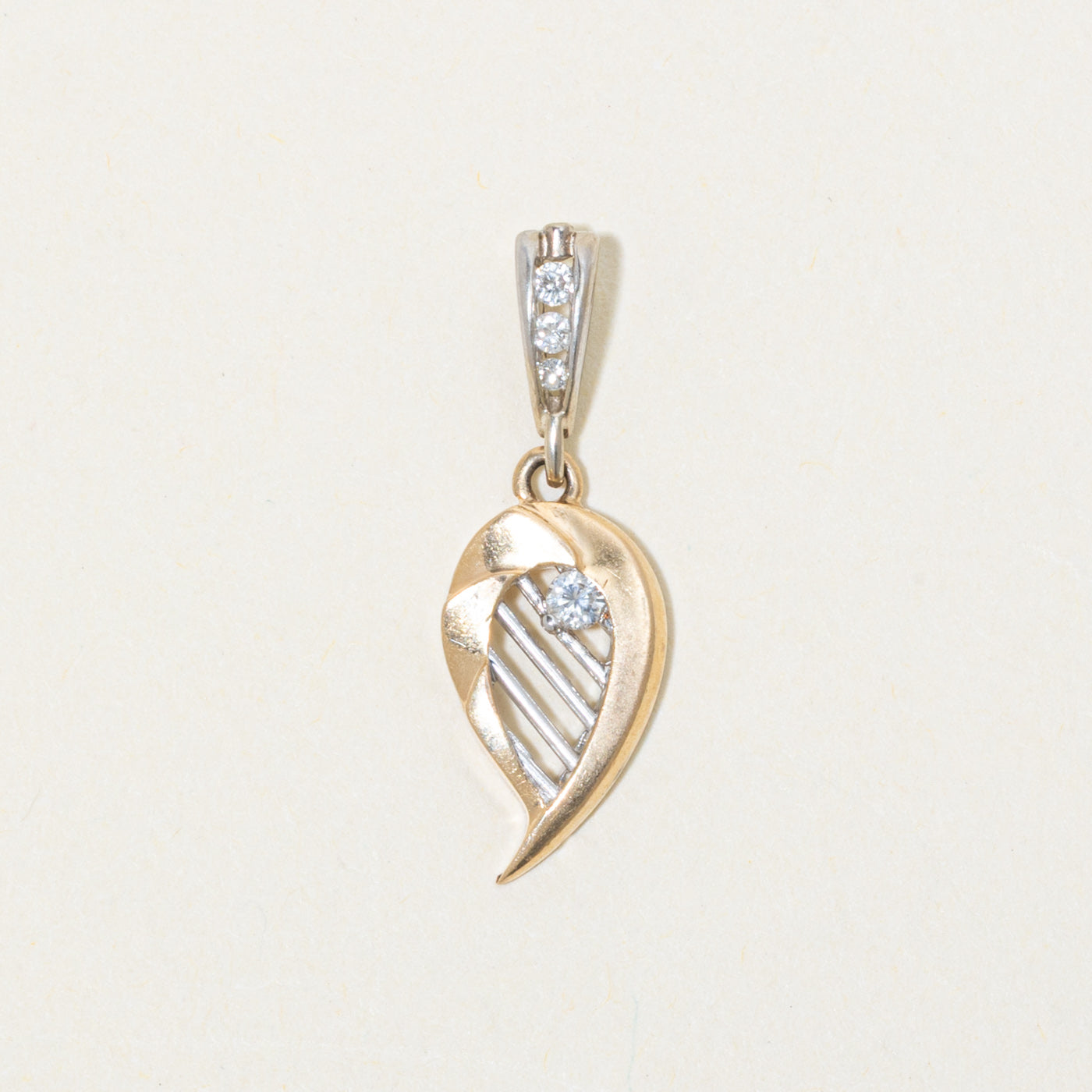 14k Diamond Geometric Pendant