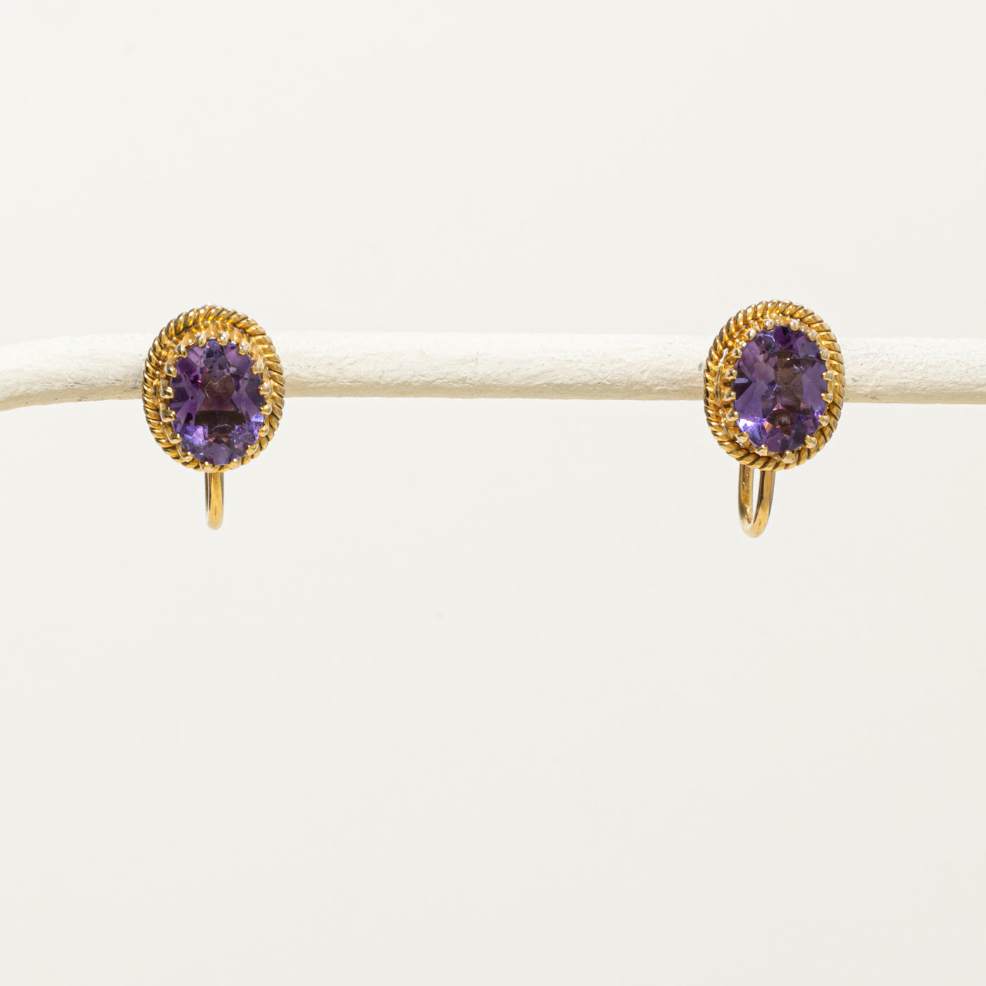 14k Amethyst Screw Clip On Earrings | 2.00ctw