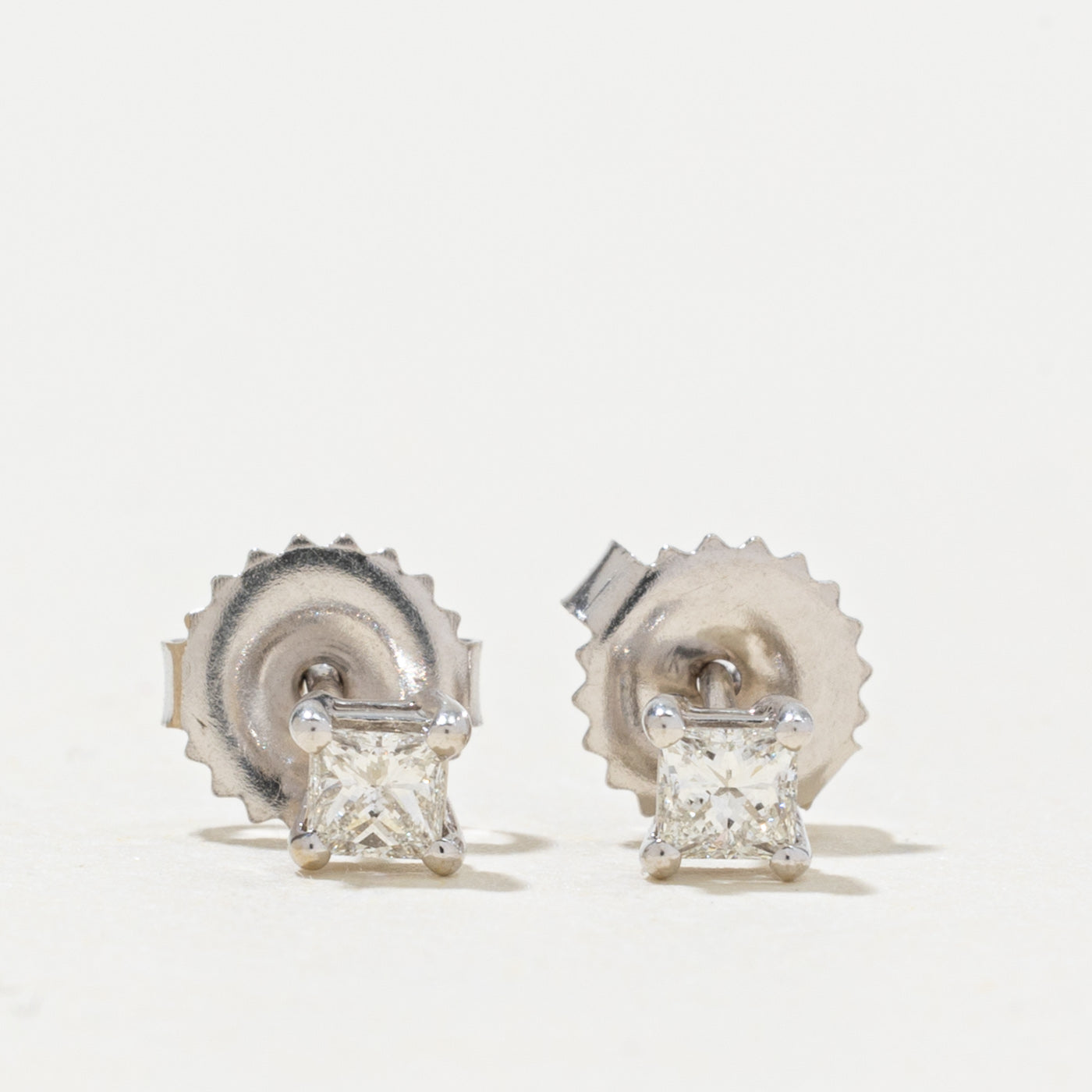 14k Princess Cut Diamond Stud Earrings | 0.20ctw