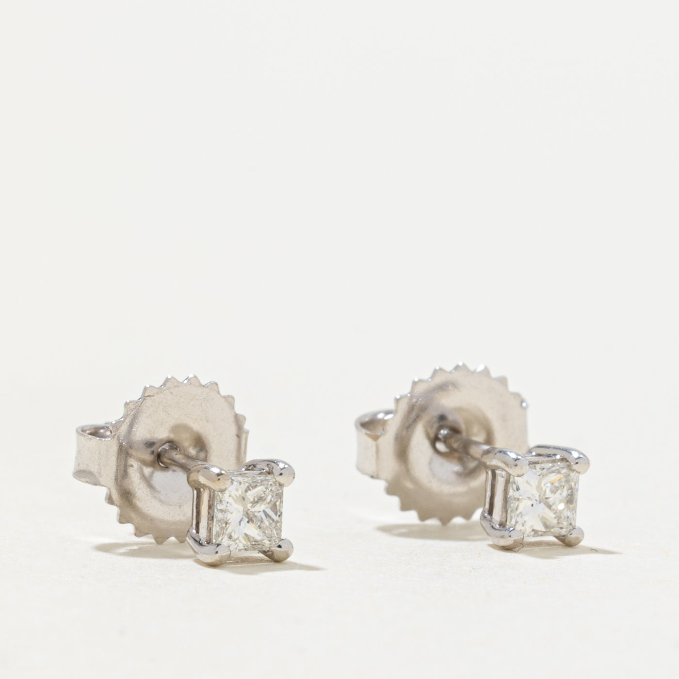 14k Princess Cut Diamond Stud Earrings | 0.20ctw