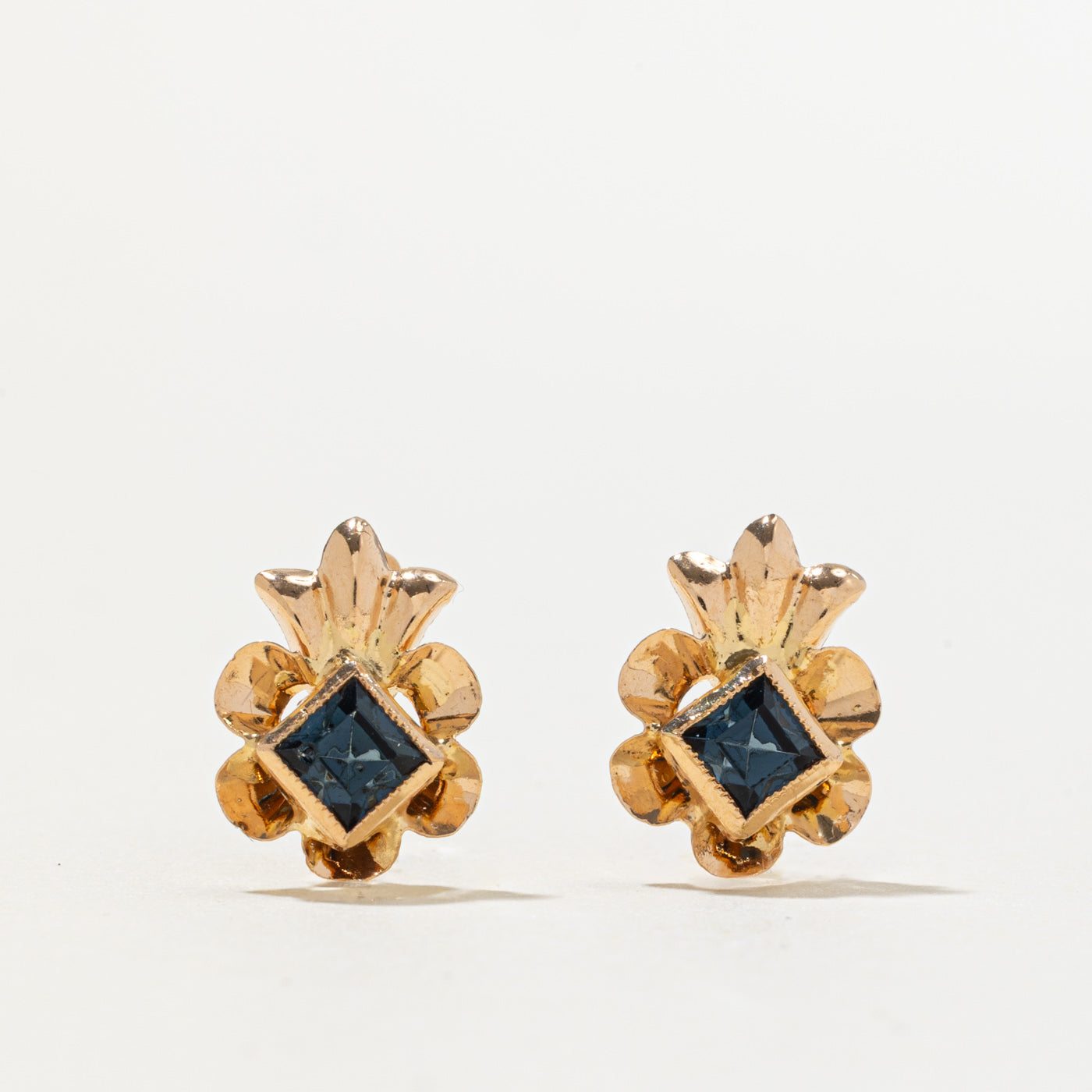 Portuguese Pasté Glass Floral Earrings | 1.20ctw