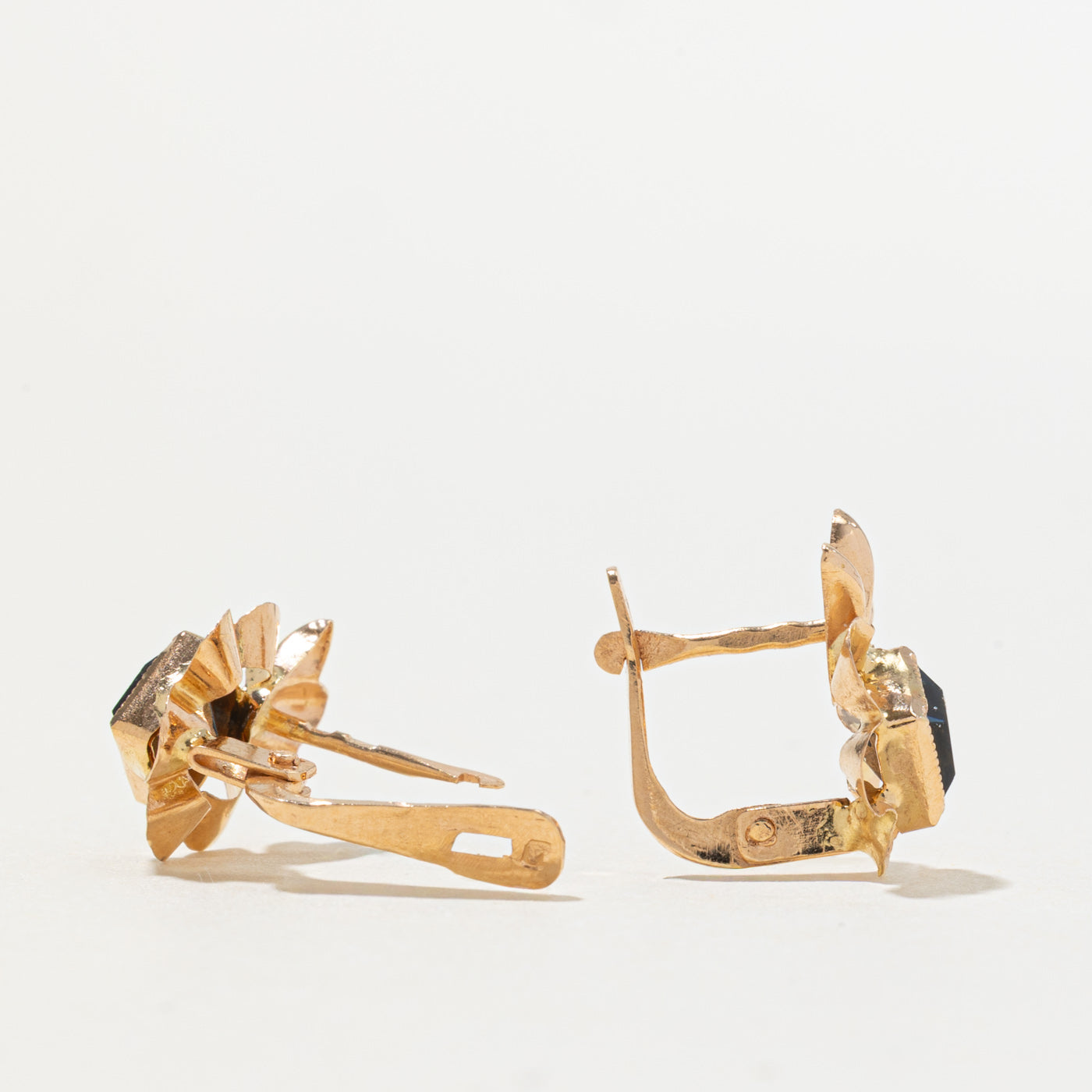 Portuguese Pasté Glass Floral Earrings | 1.20ctw