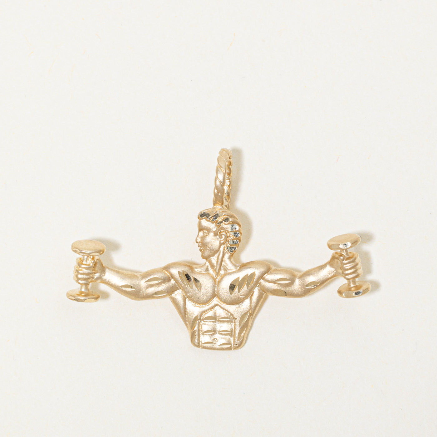 14k Bodybuilder Pendant