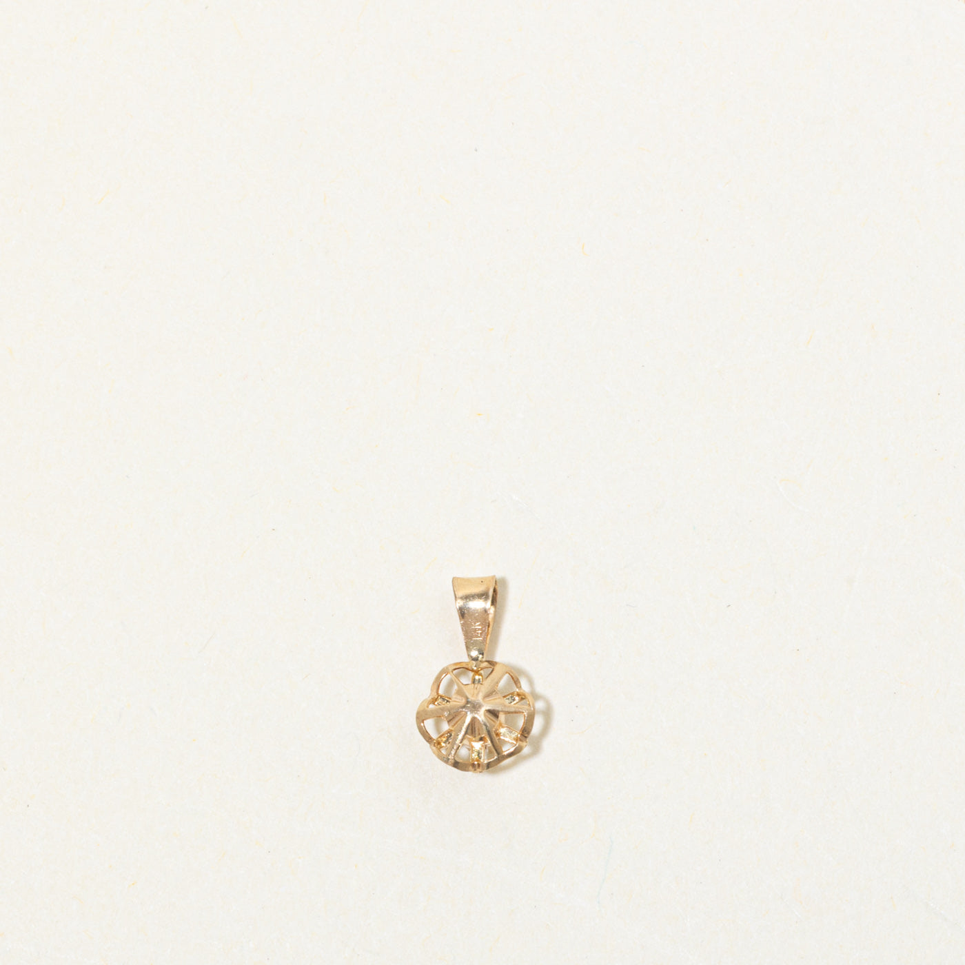 14k Belcher Set Diamond Petite Pendant