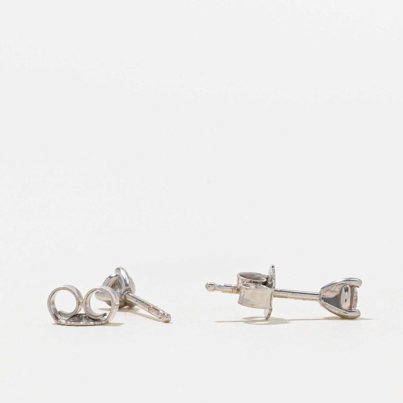 14k Round Brilliant Diamond Stud Earrings | 0.12ctw
