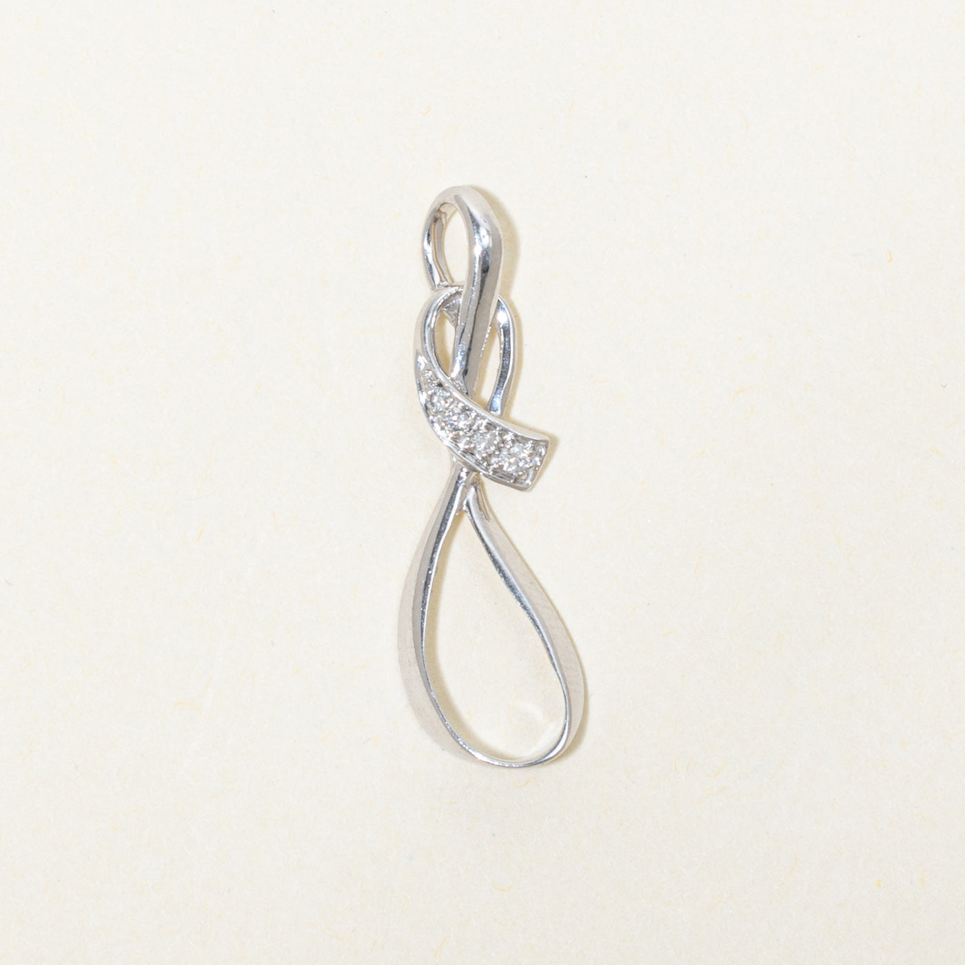 14k Diamond Loop Pendant