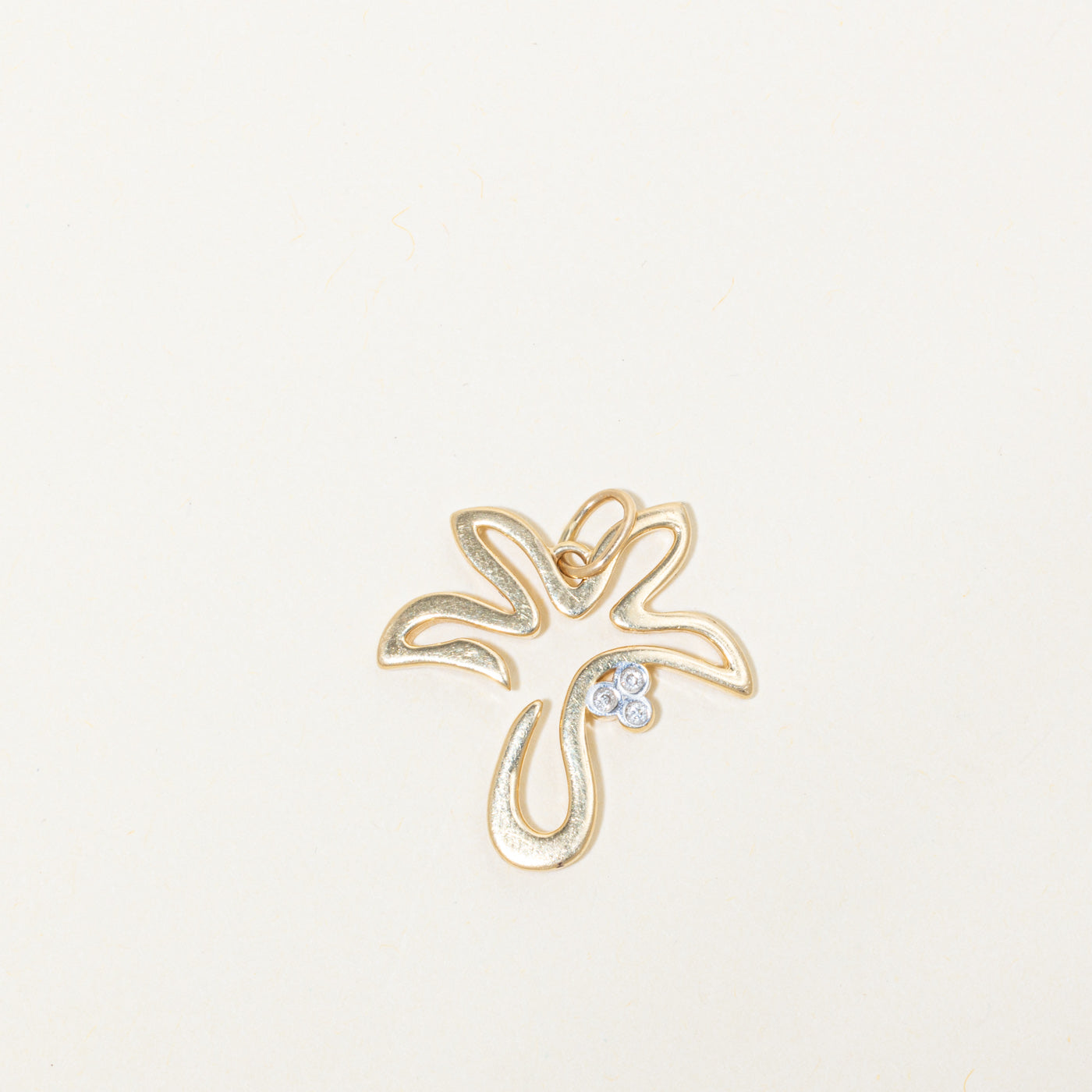 14k Diamond Openwork Tree Pendant