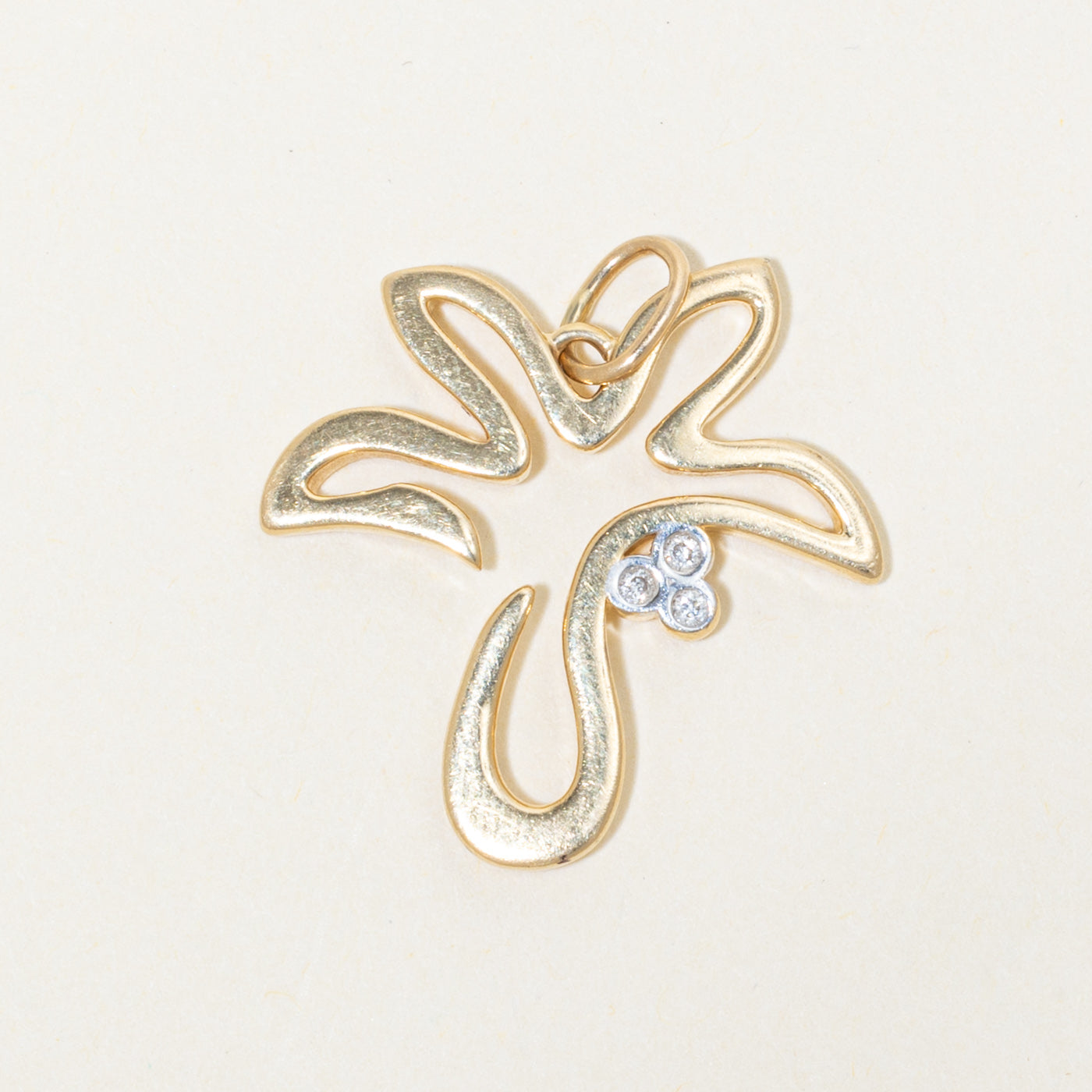 14k Diamond Openwork Tree Pendant