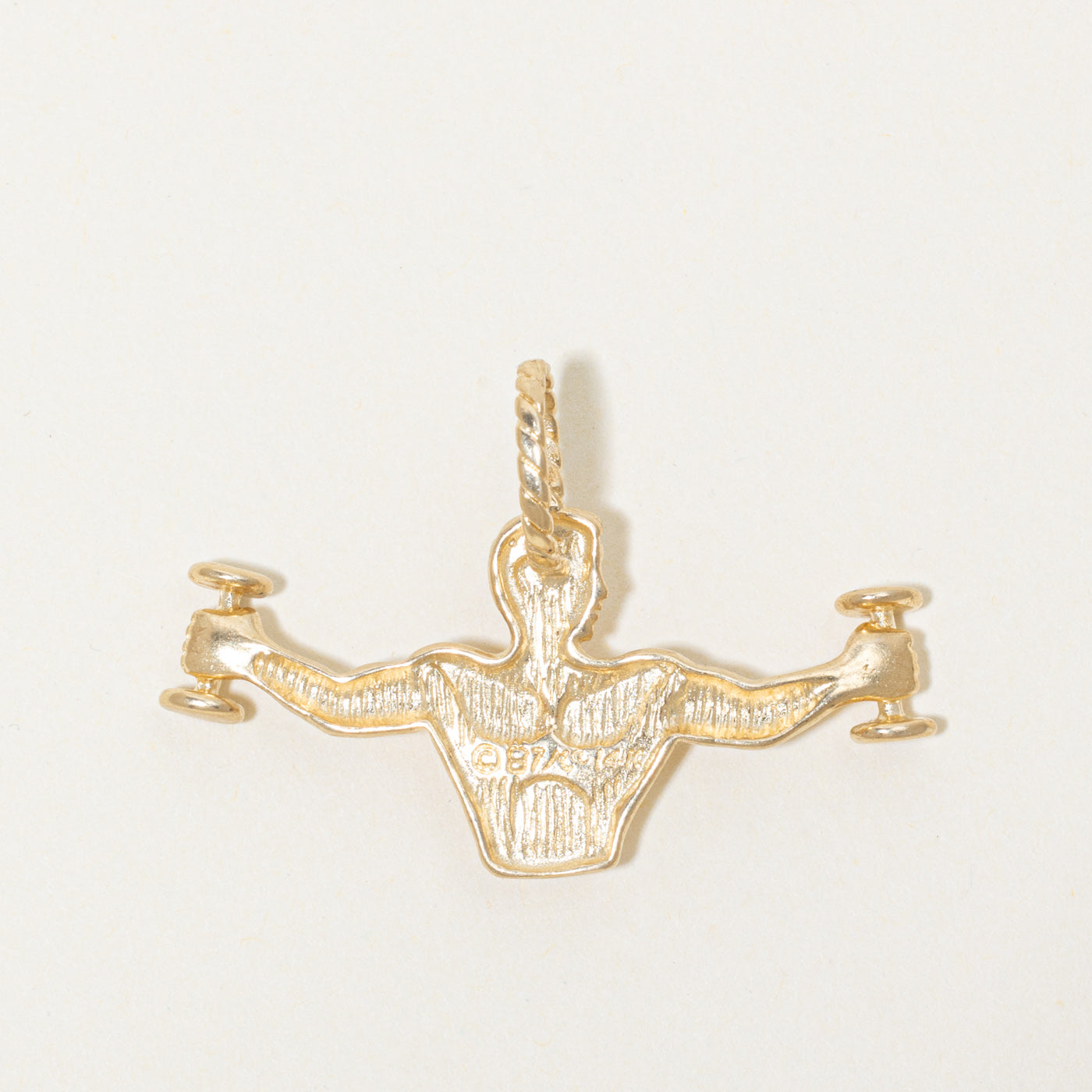 14k Bodybuilder Pendant
